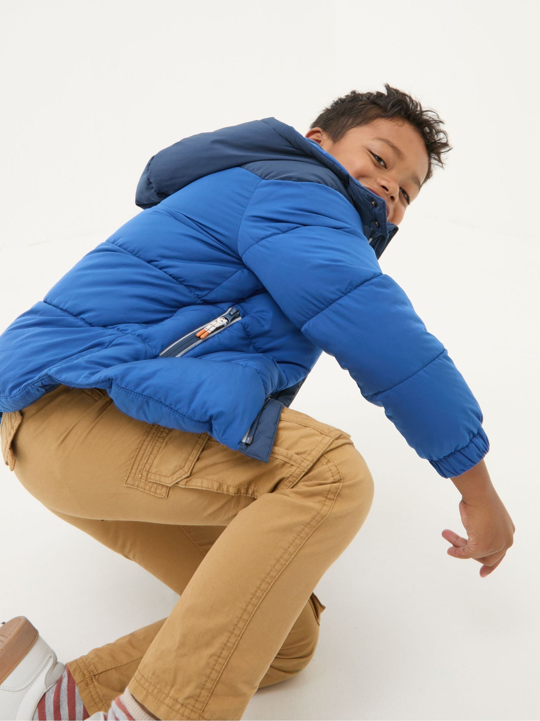 Milo Cobalt Blue Hooded Padded Jacket - Image 3 of 5