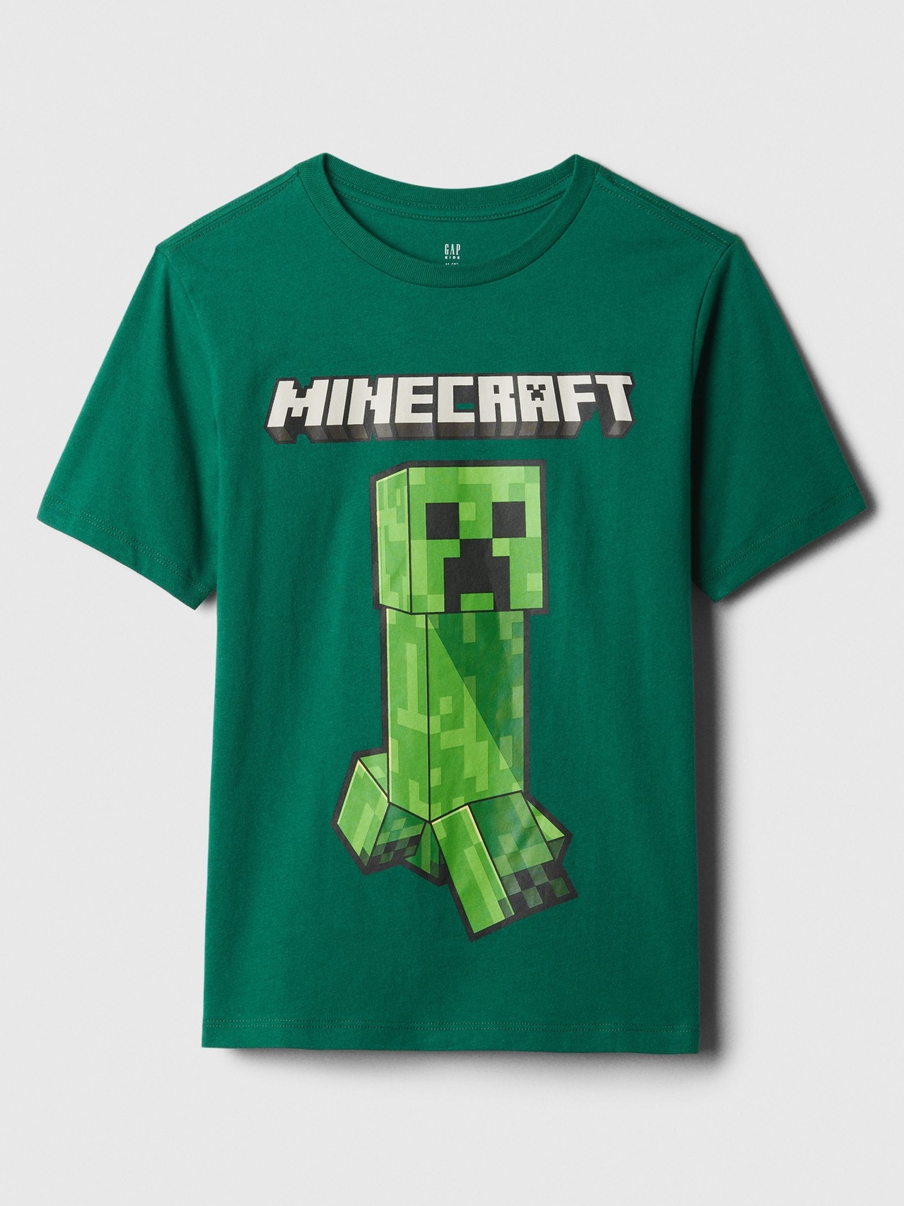 Green Minecraft Graphic Crew Neck Short Sleeve T-Shirt (4-13yrs) - Image 1 of 1