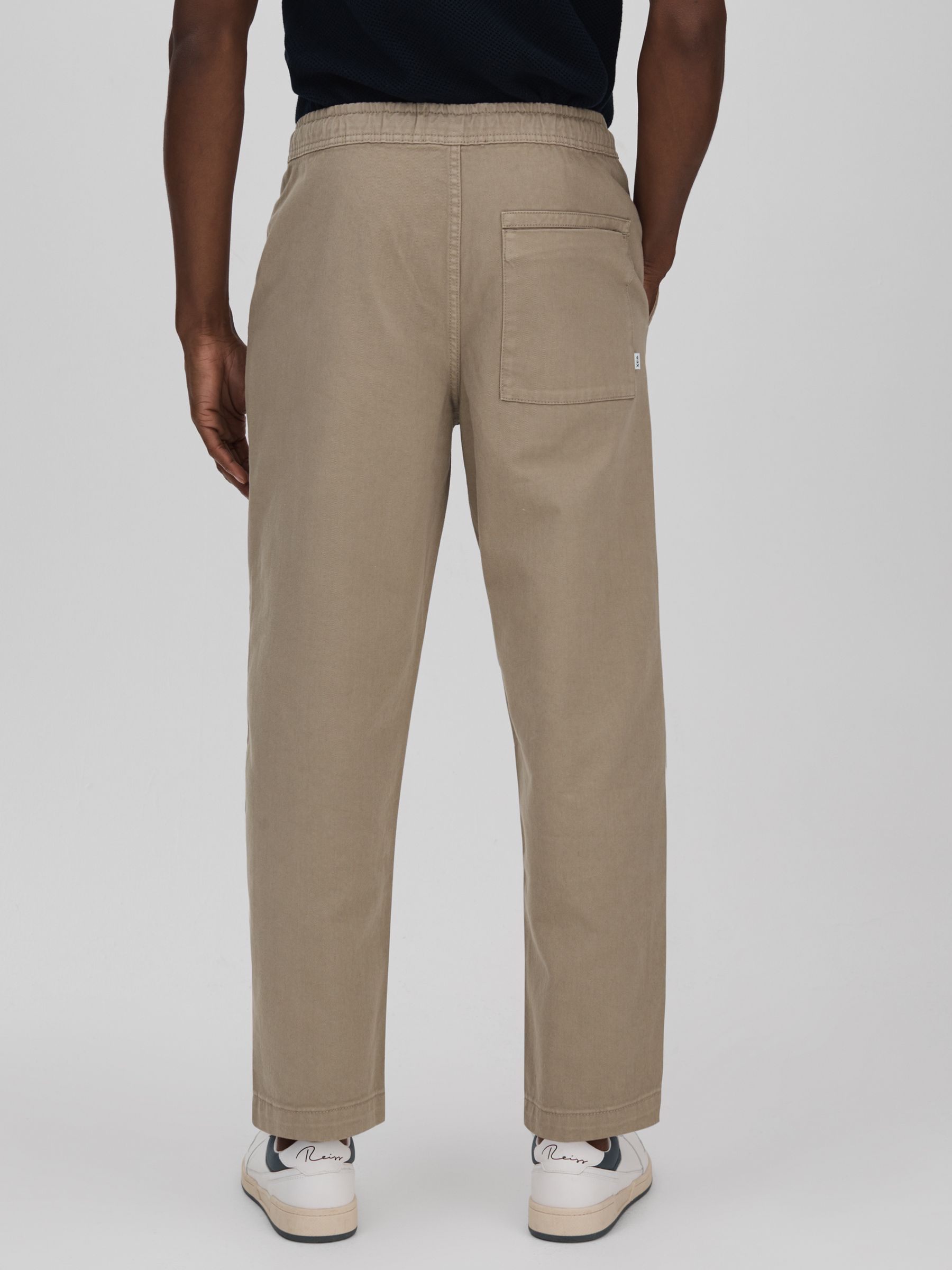 Wax London Cotton Drawstring Trousers in Light Khaki - Image 5 of 6