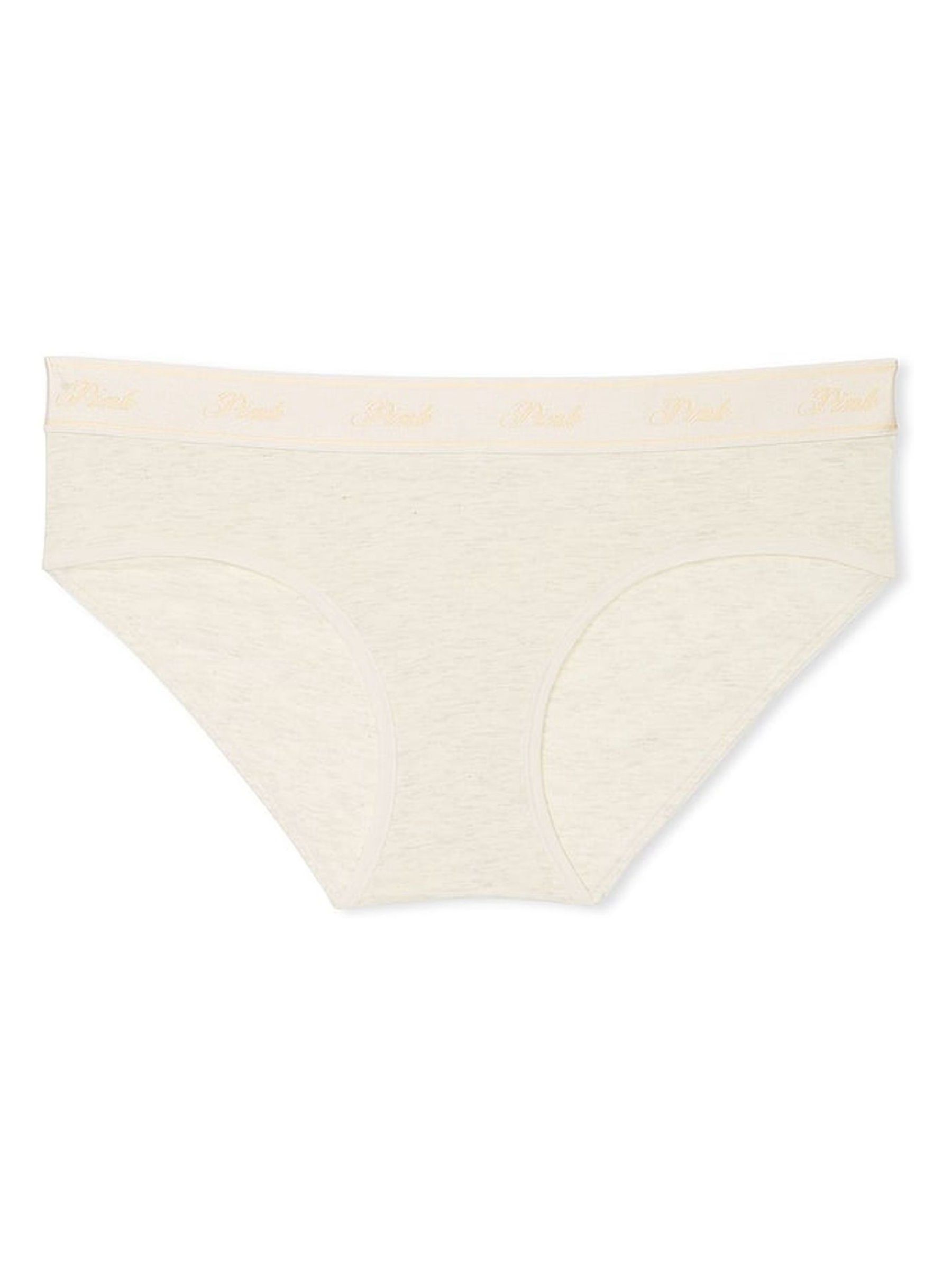Heather Oatmeal Beige Hipster Cotton Logo Knickers - Image 3 of 3