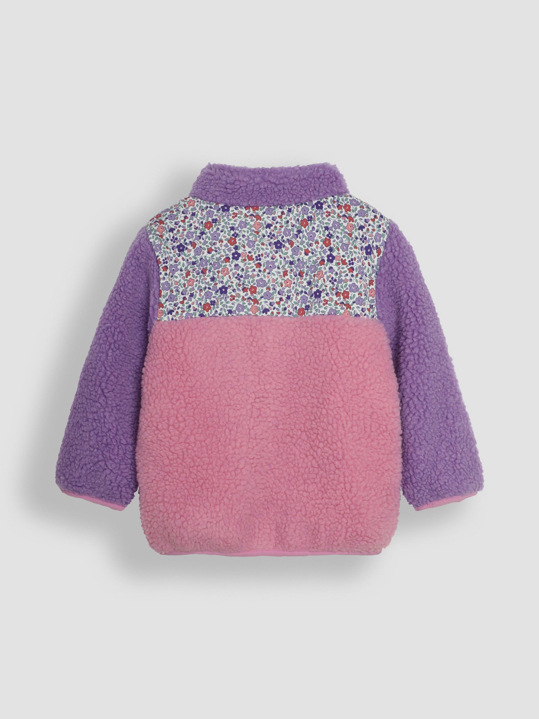 Lilac Purple Dino Reversible Hooded Teddy Fleece - Image 3 of 7