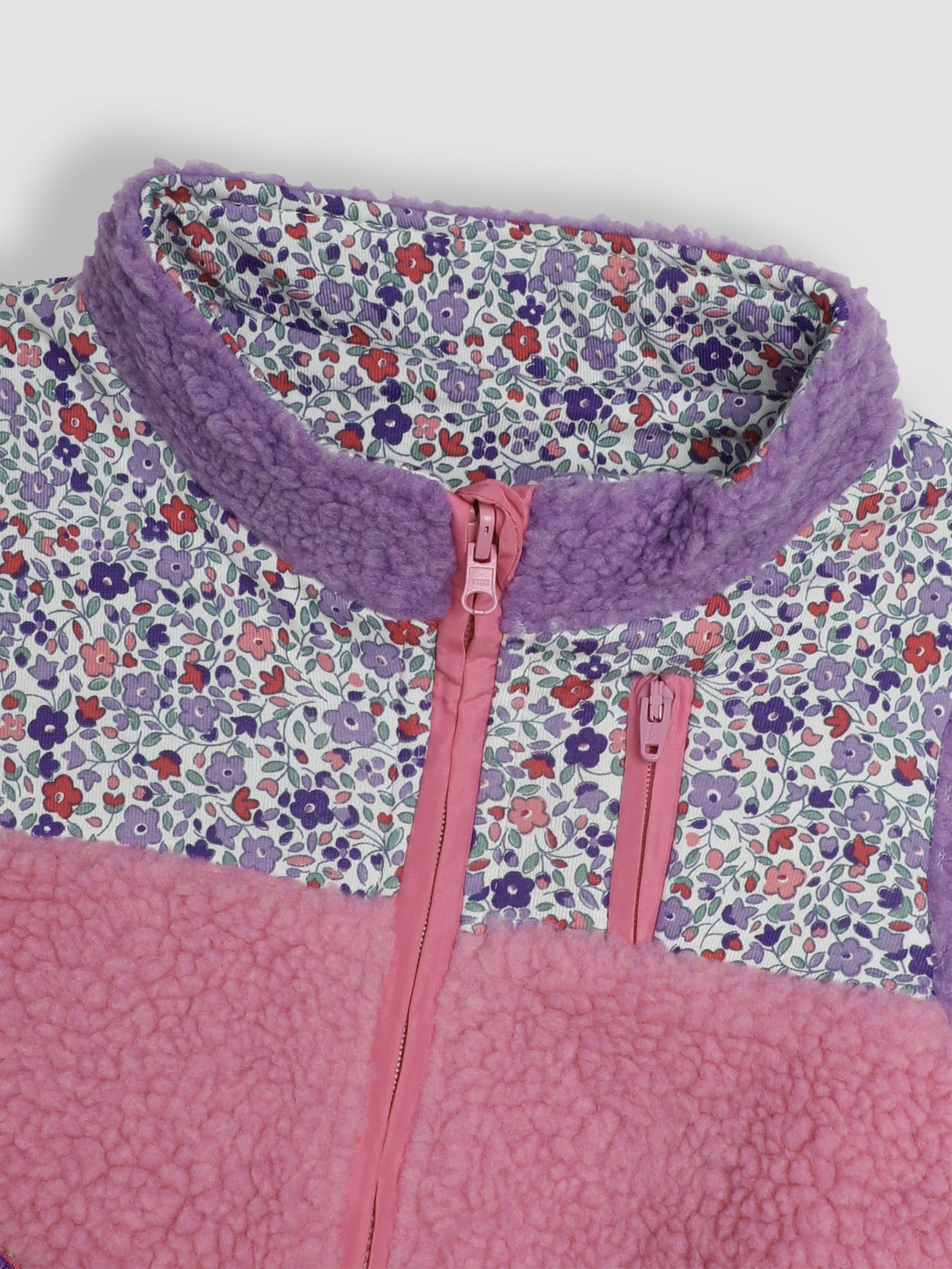 Lilac Purple Dino Reversible Hooded Teddy Fleece - Image 6 of 7