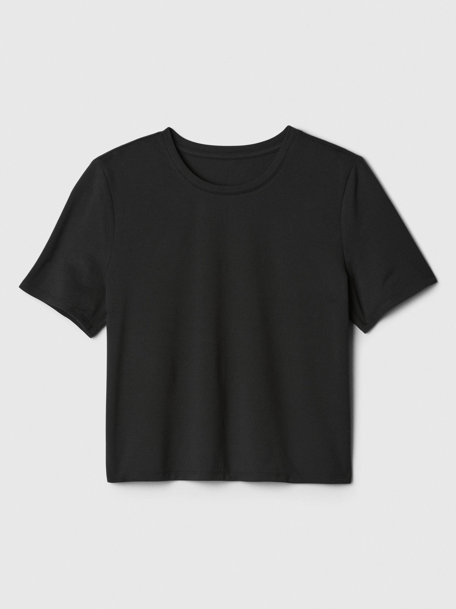 Black Crew Neck Breatheable Short Sleeve T-Shirt - Image 4 of 4