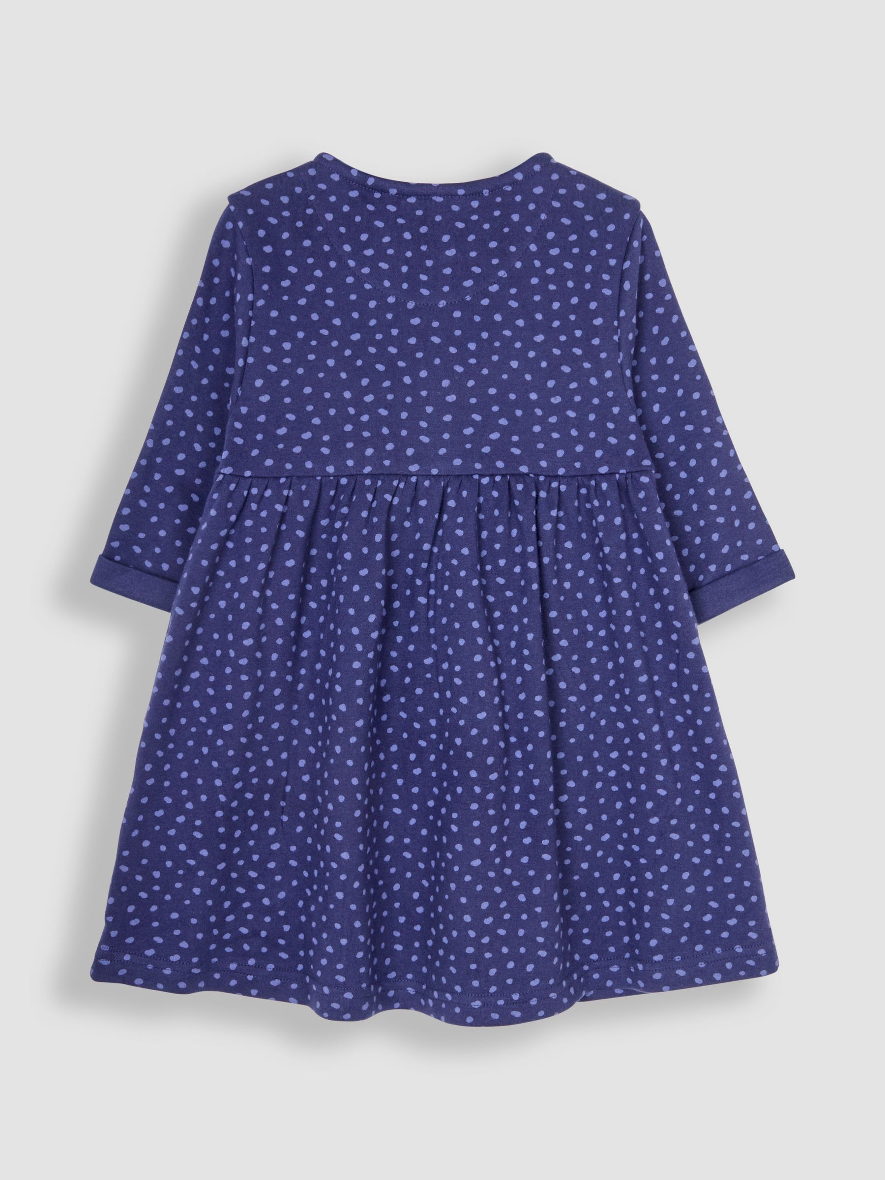 Navy Blue Dino Appliqué Button Front Dress - Image 2 of 4