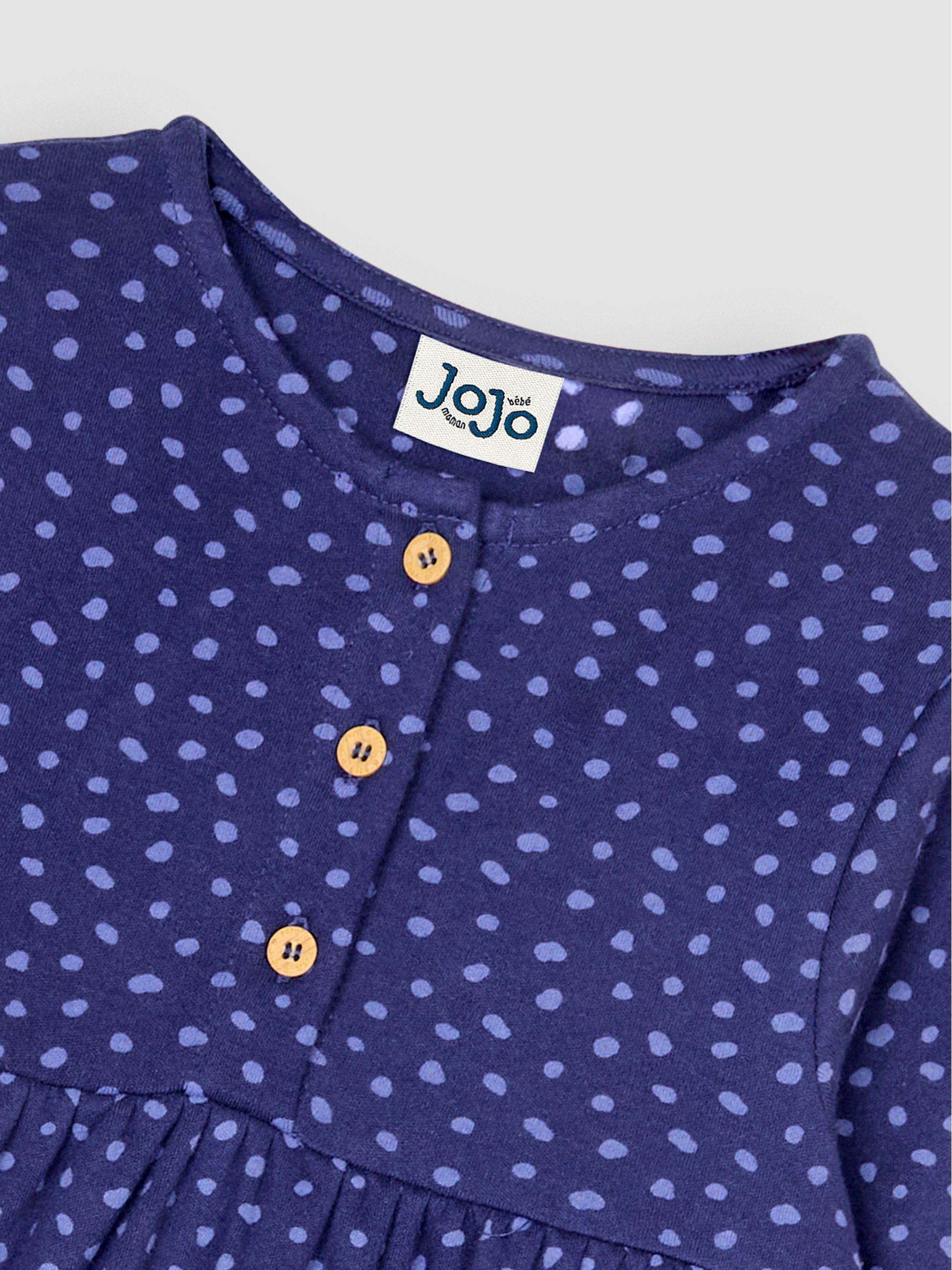 Navy Blue Dino Appliqué Button Front Dress - Image 3 of 4