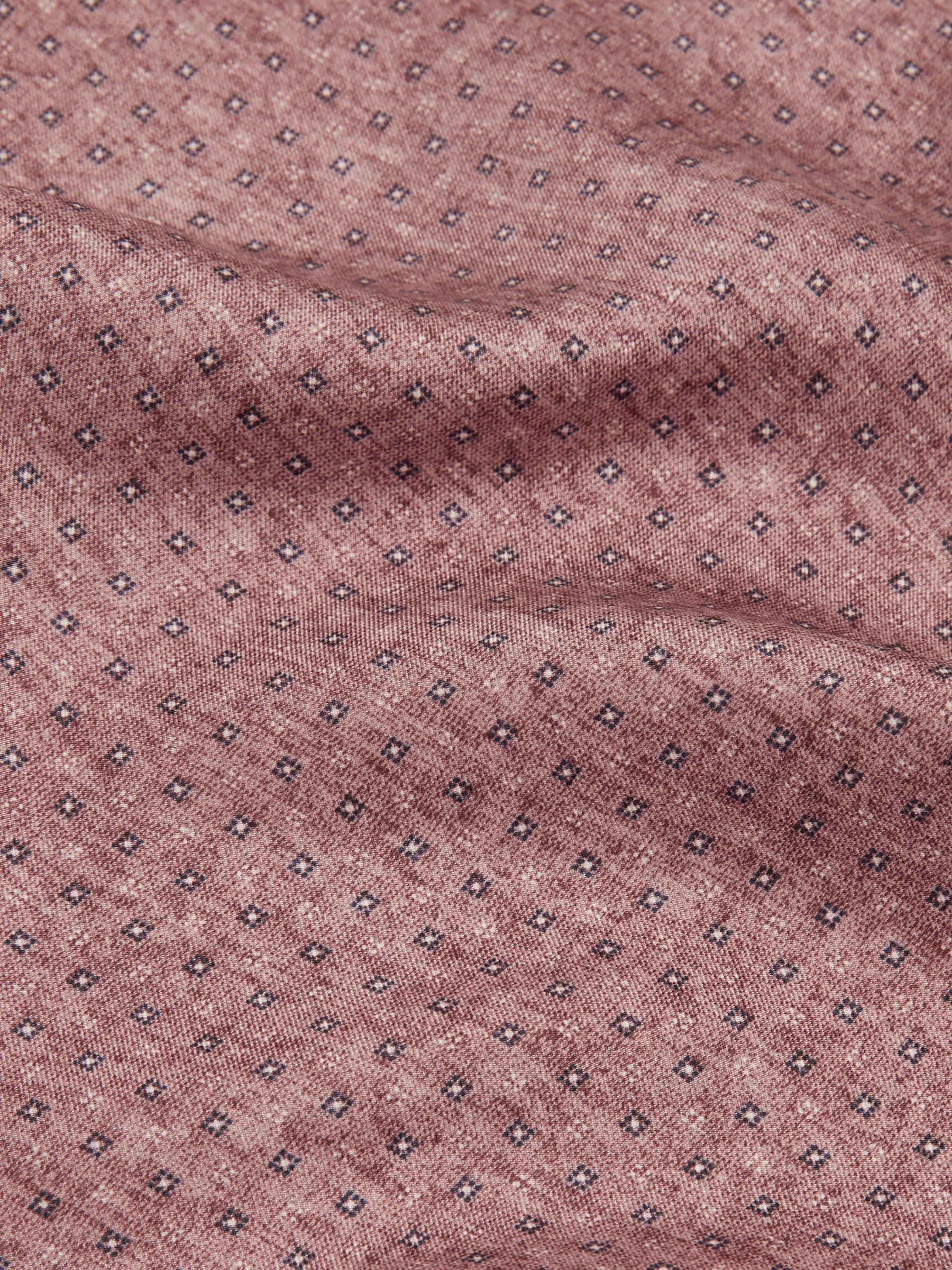 Reversible Silk Pocket Square in Dusty Pink - Image 5 of 5