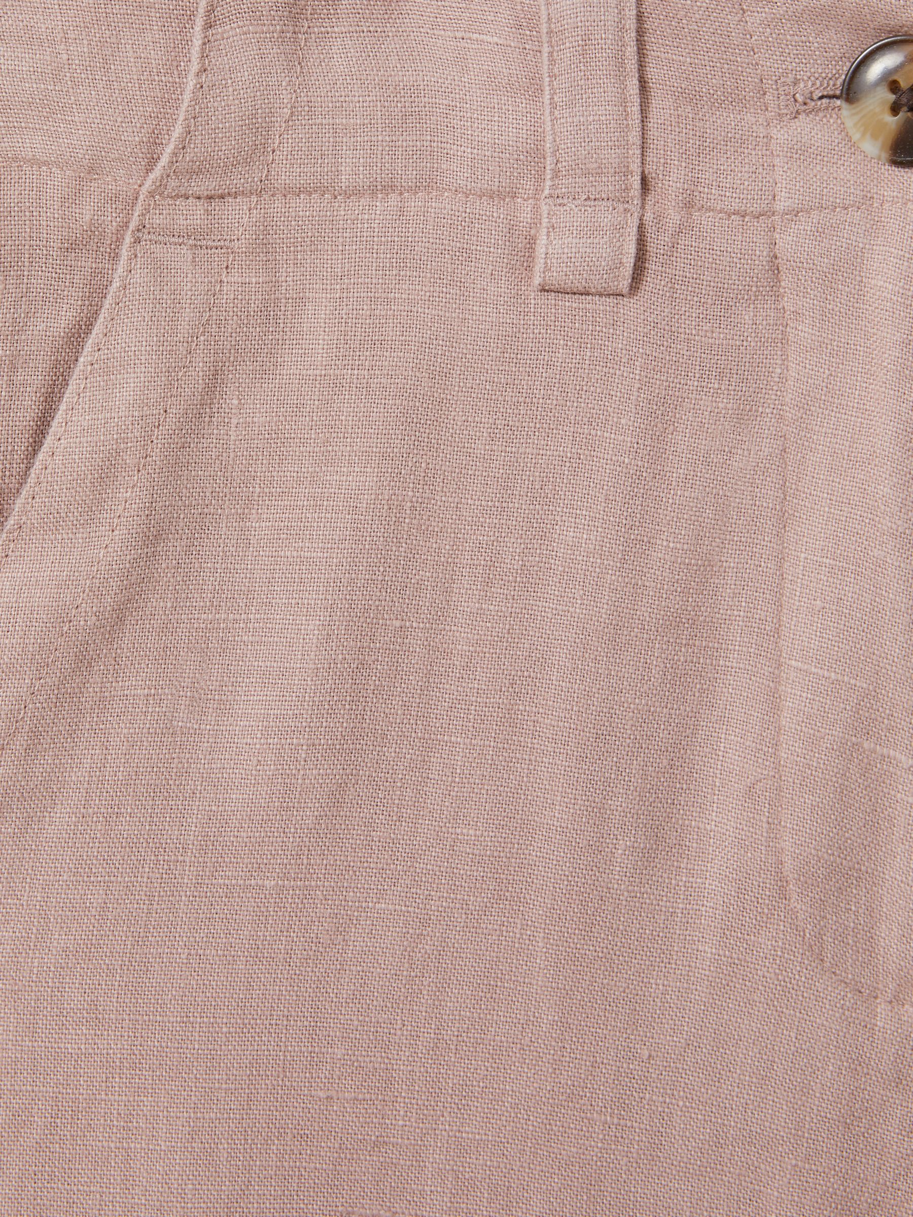 Senior Linen Loose Fit Trousers in Pink - Image 4 of 4