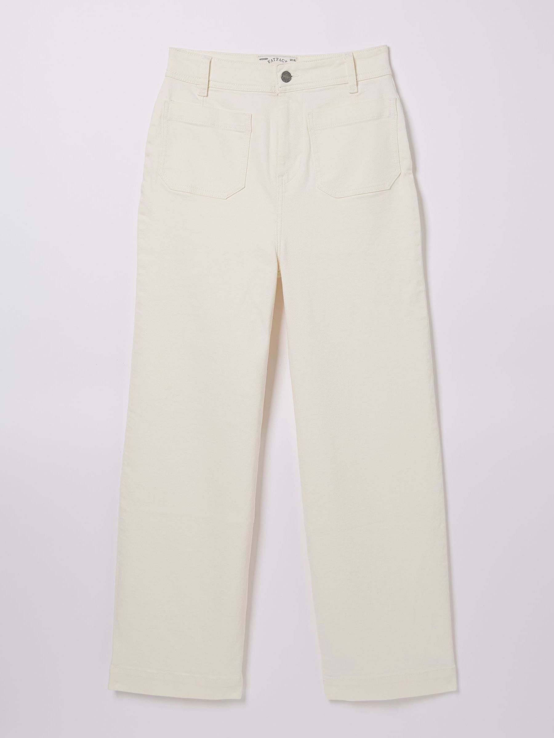 Keswick White Wide Leg Cropped Jeans - Image 8 of 8