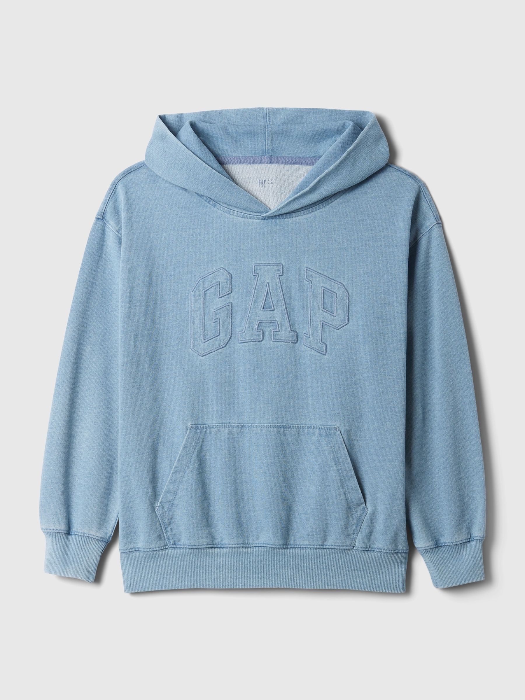 Blue Arch Logo Overhead Hoodie (4-13yrs) - Image 5 of 5