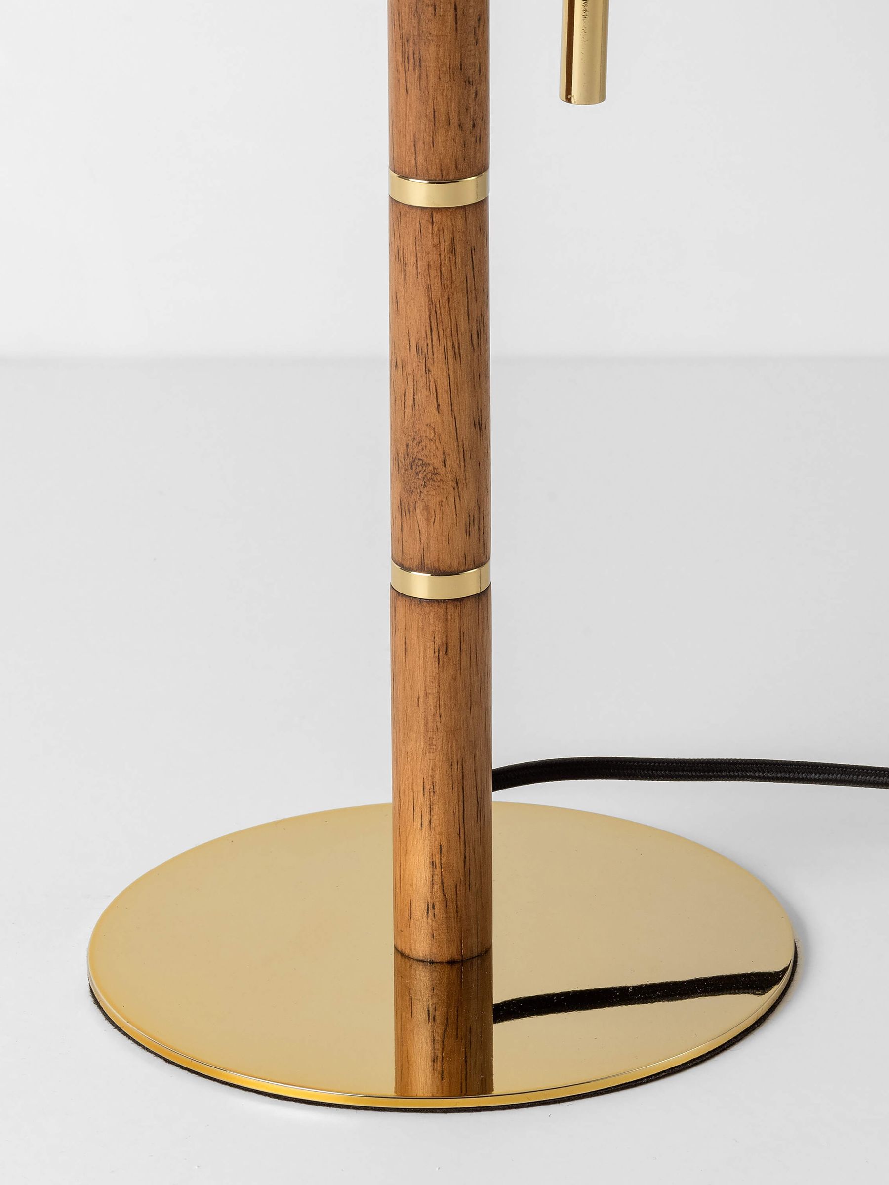 Houseof. Wooden And Brass Disk Table Lamp - Image 4 of 5