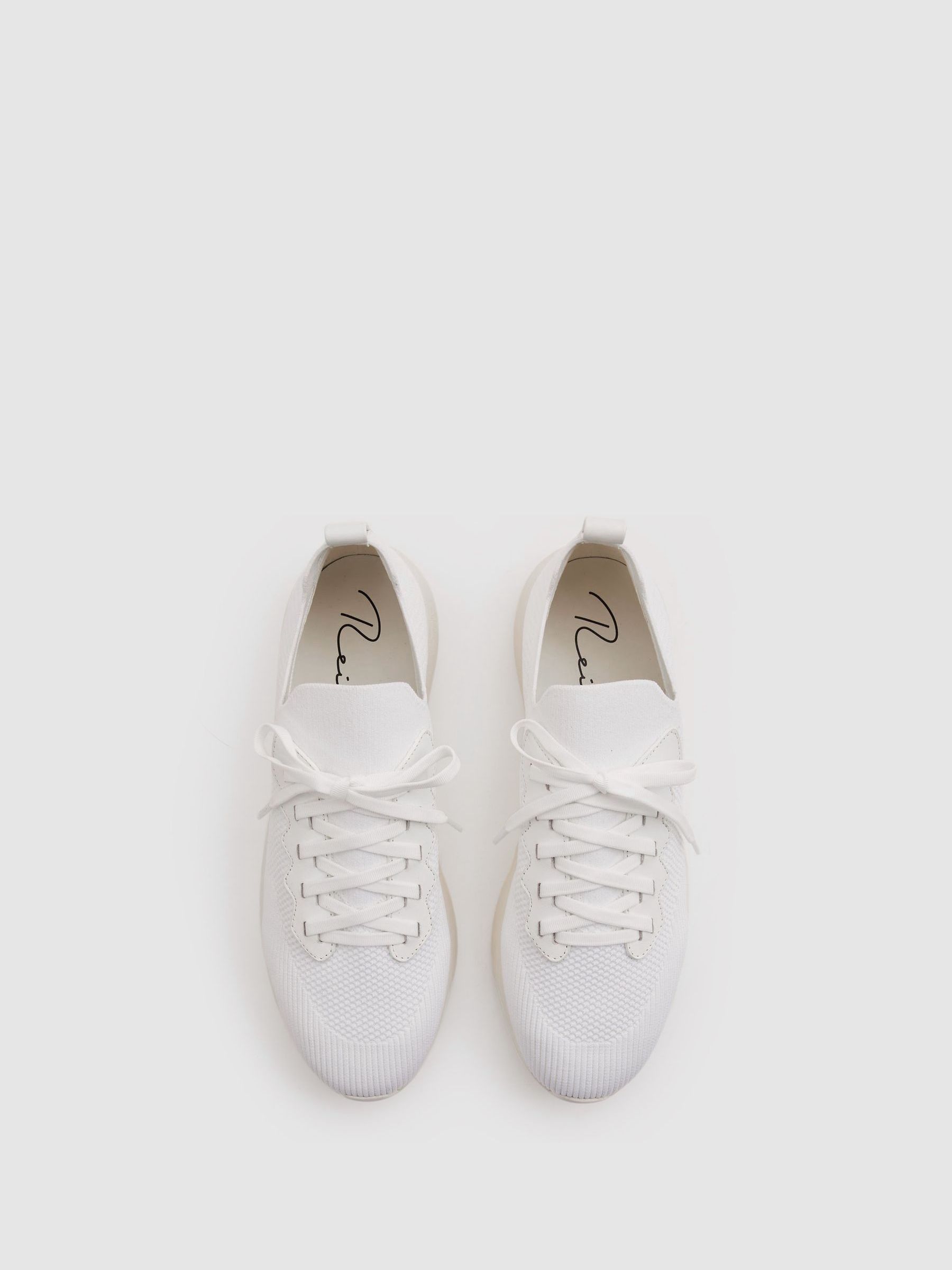 Hybrid Knit Trainers in White - Image 3 of 5
