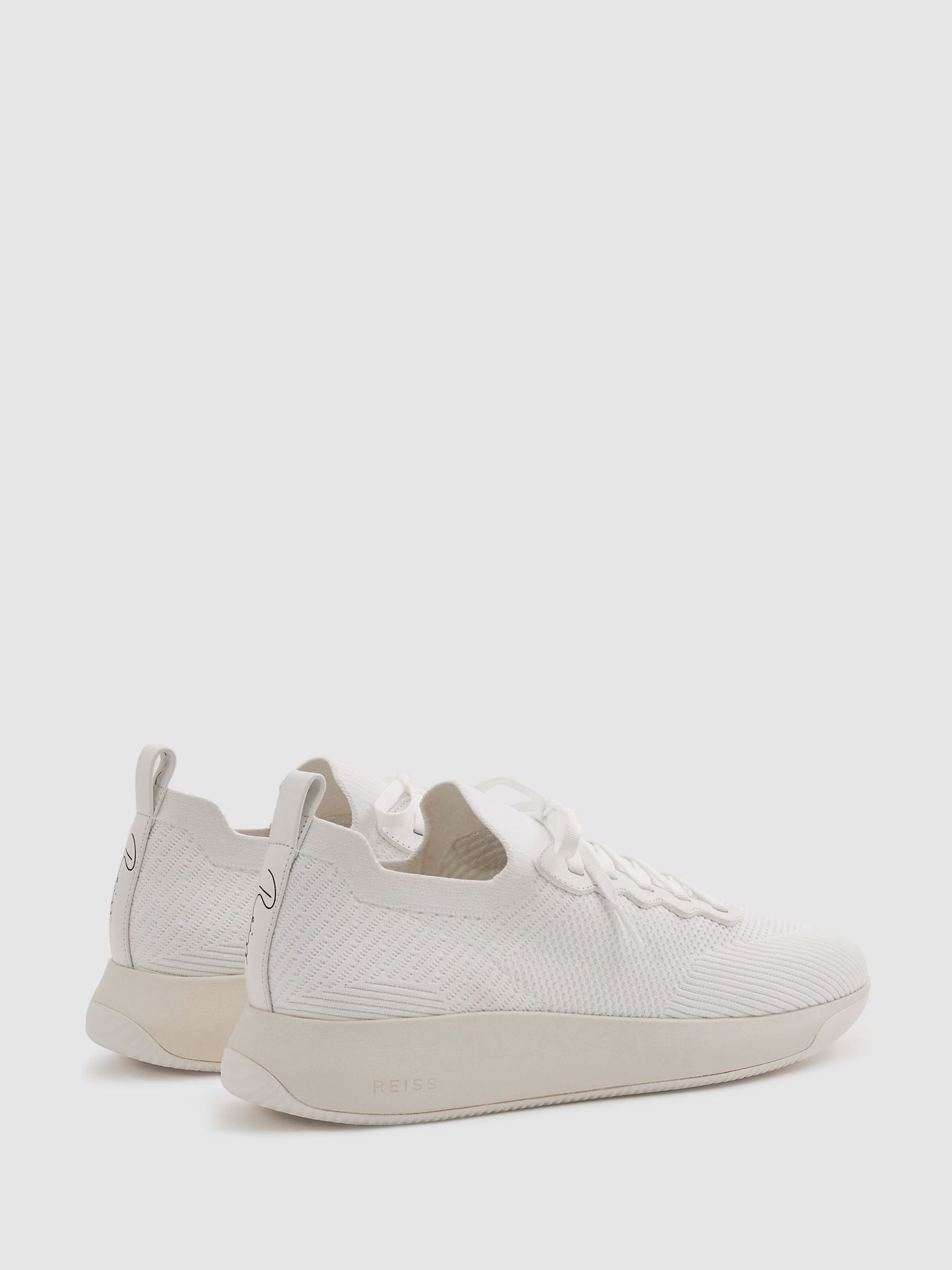 Hybrid Knit Trainers in White - Image 4 of 5