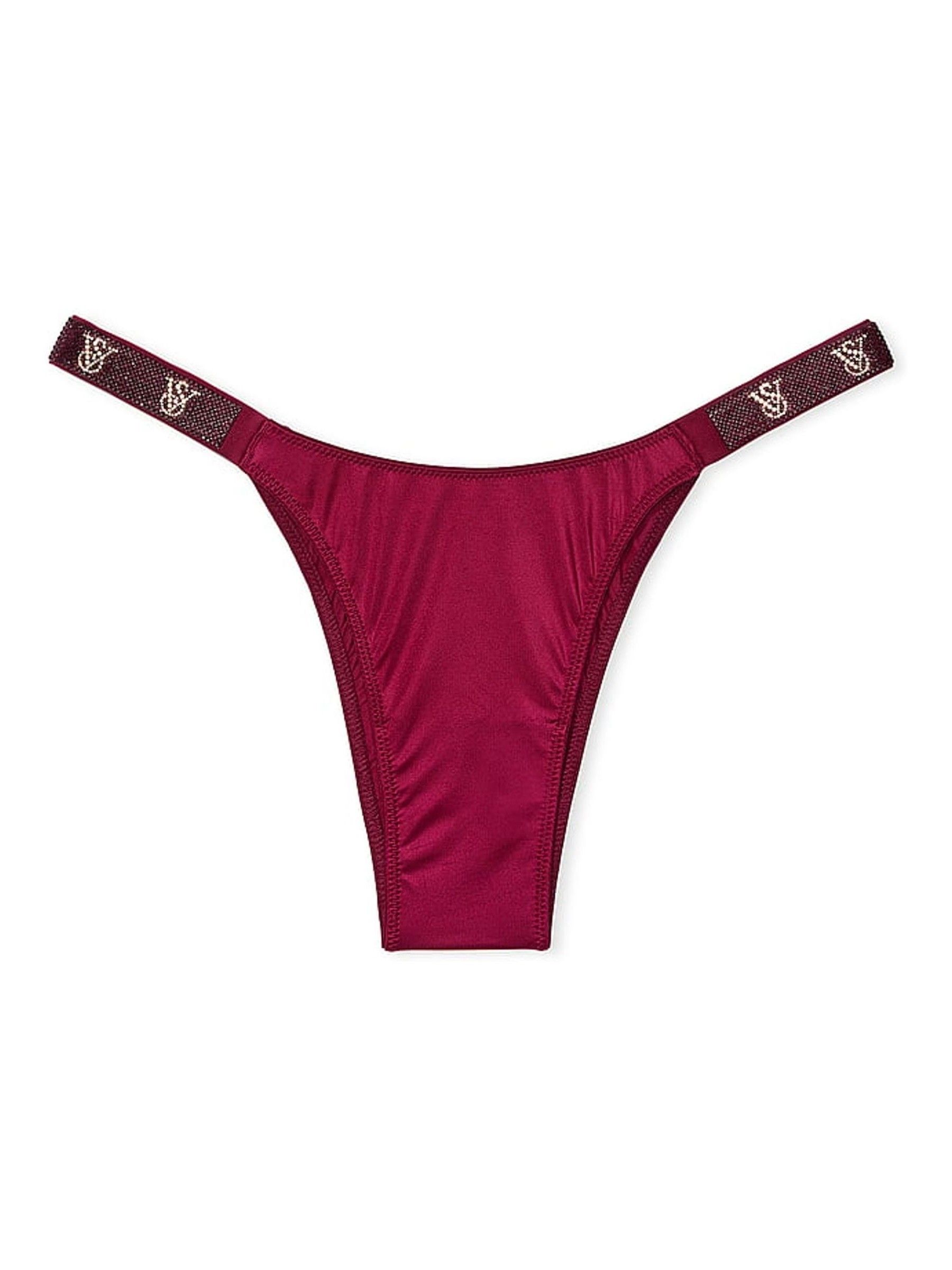 Campari Red Brazilian Shine Strap Knickers - Image 3 of 3
