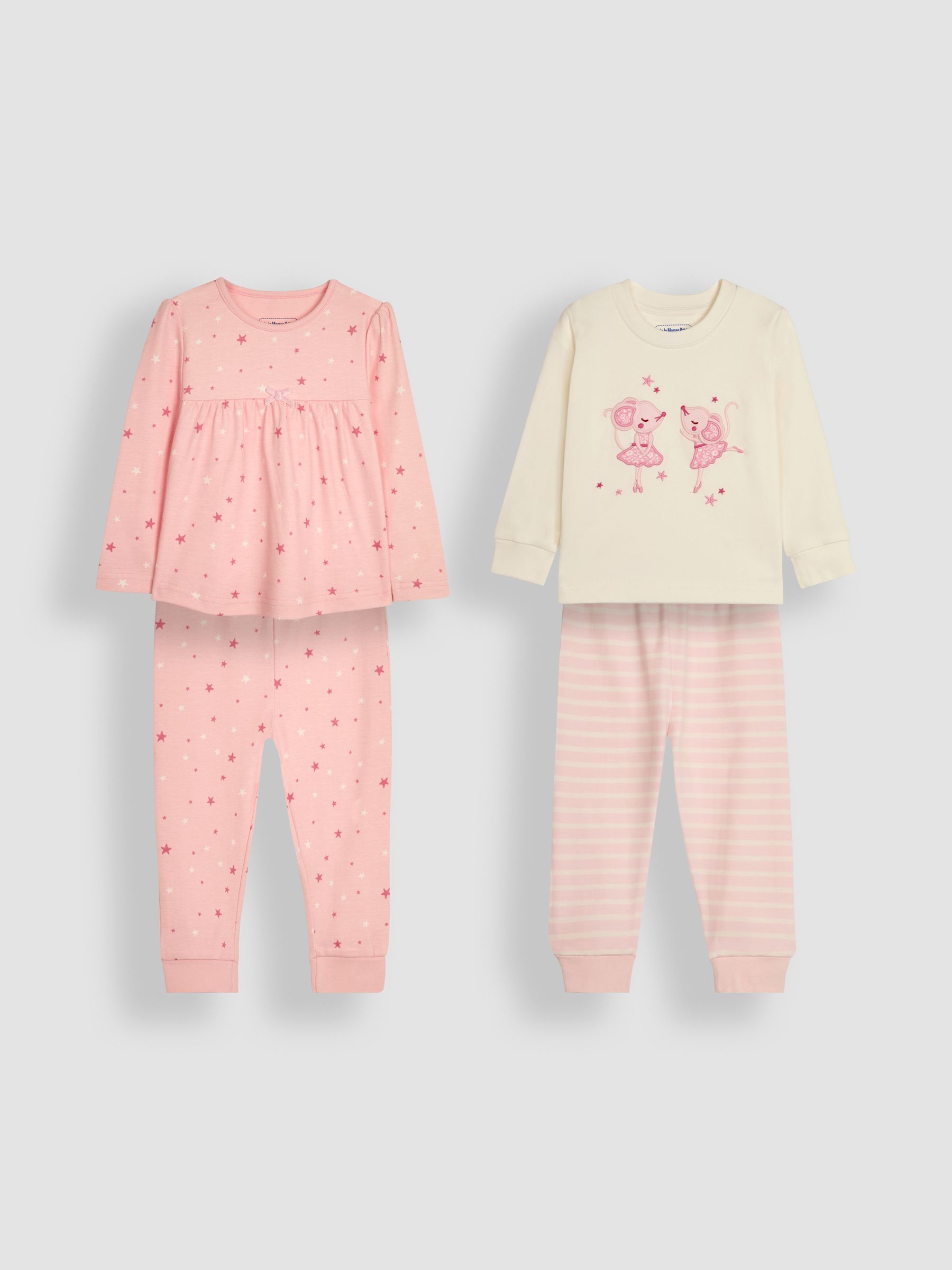 Pink Mouse Pyjamas 2 Pack - Image 1 of 11