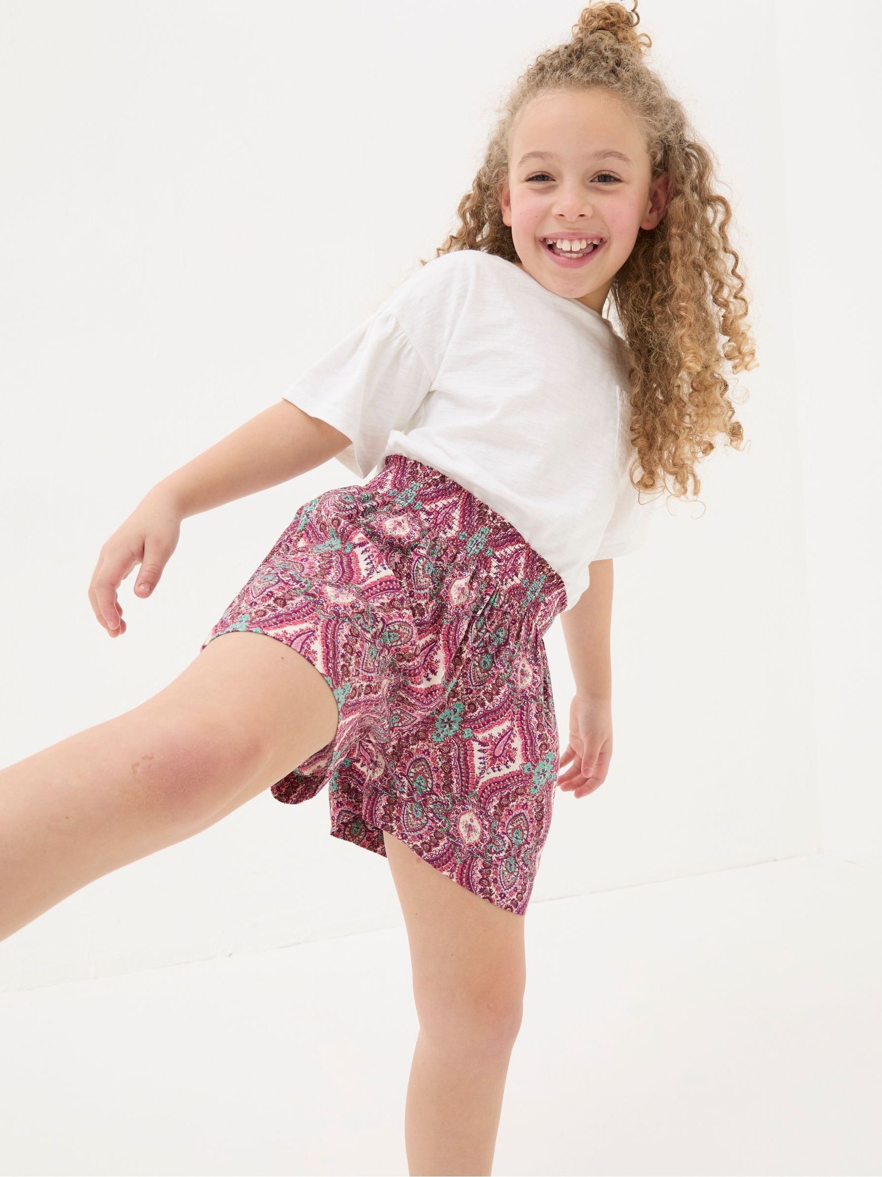 Purple Paisley Print Flippy Shorts - Image 3 of 5