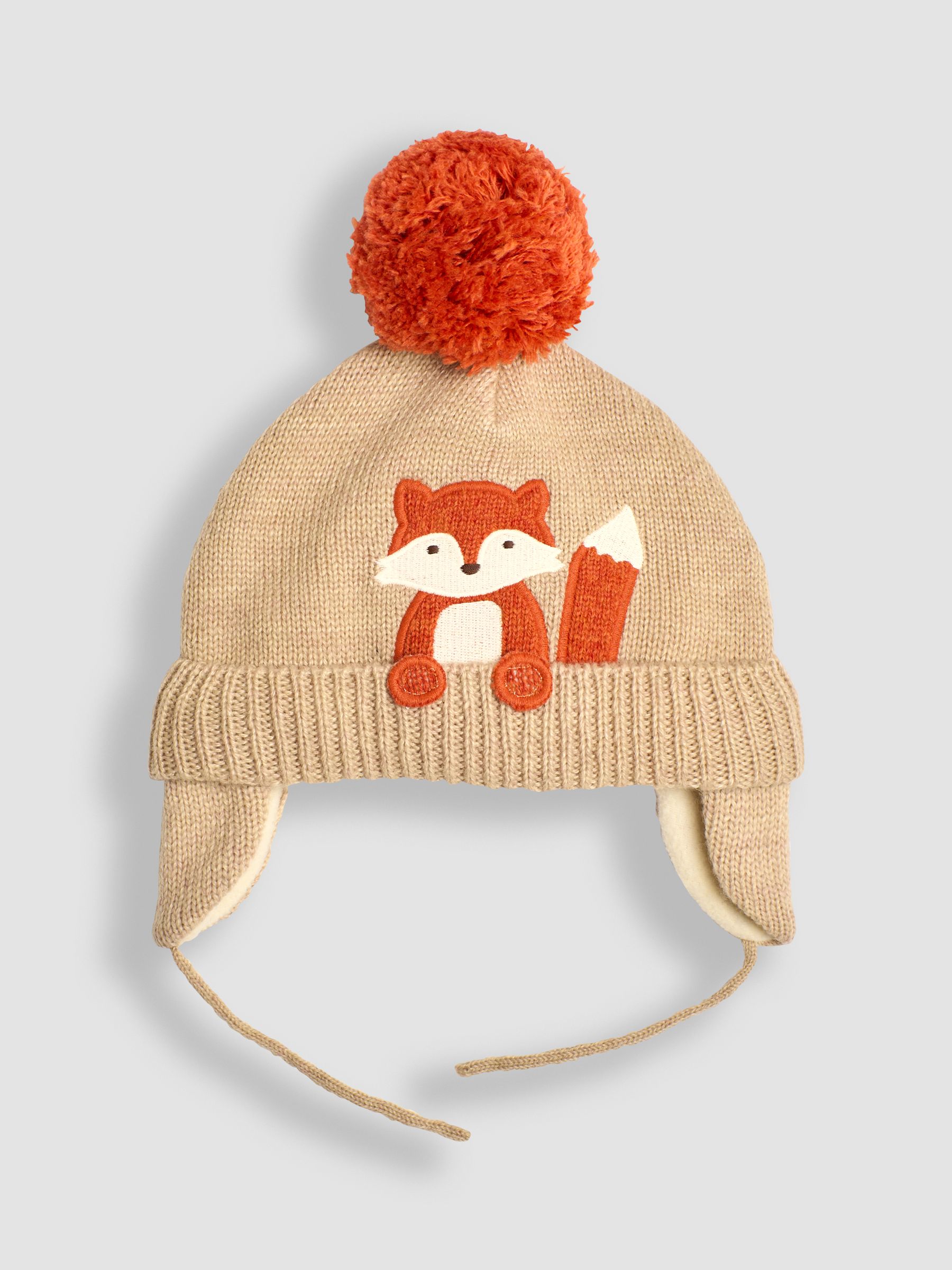 Natural Appliqué Bobble Hat - Image 1 of 3