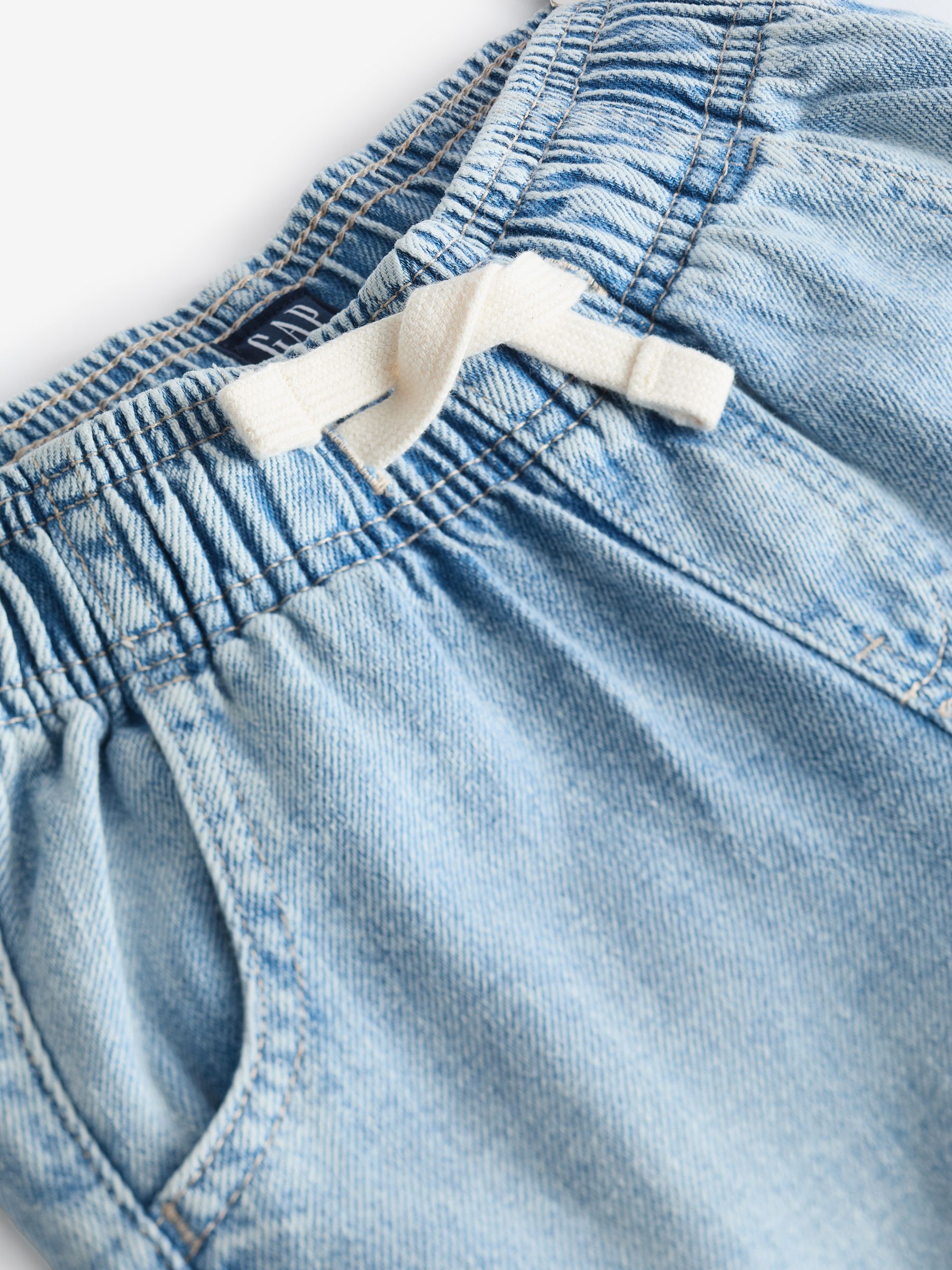 Blue Wide Leg Pull On Cargo Jeans (4-13yrs) - Image 4 of 6