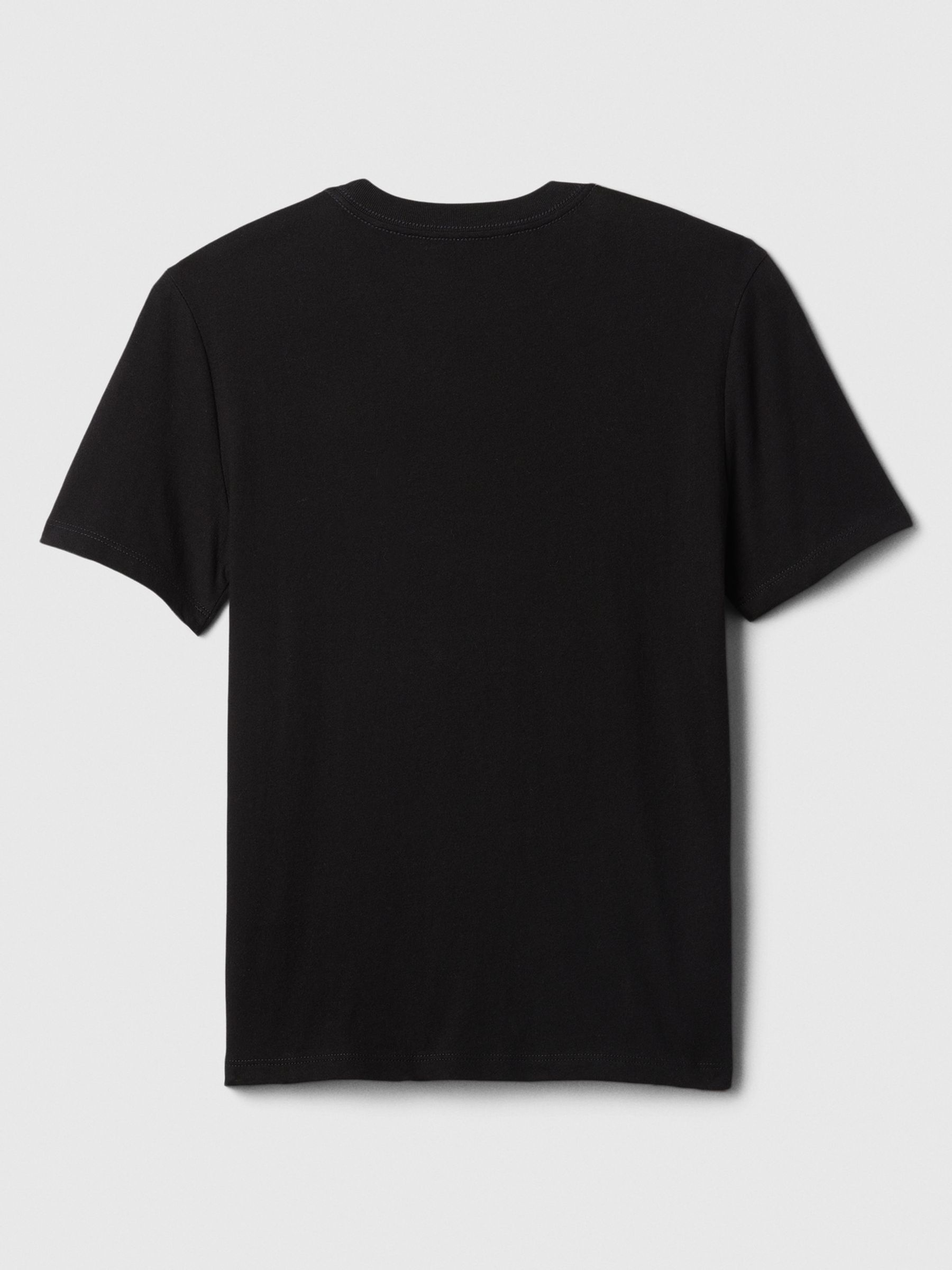 Black Captain America Marvel Captain America Graphic Short Sleeve Crew Neck T-Shirt (4-13yrs) - Image 2 of 2