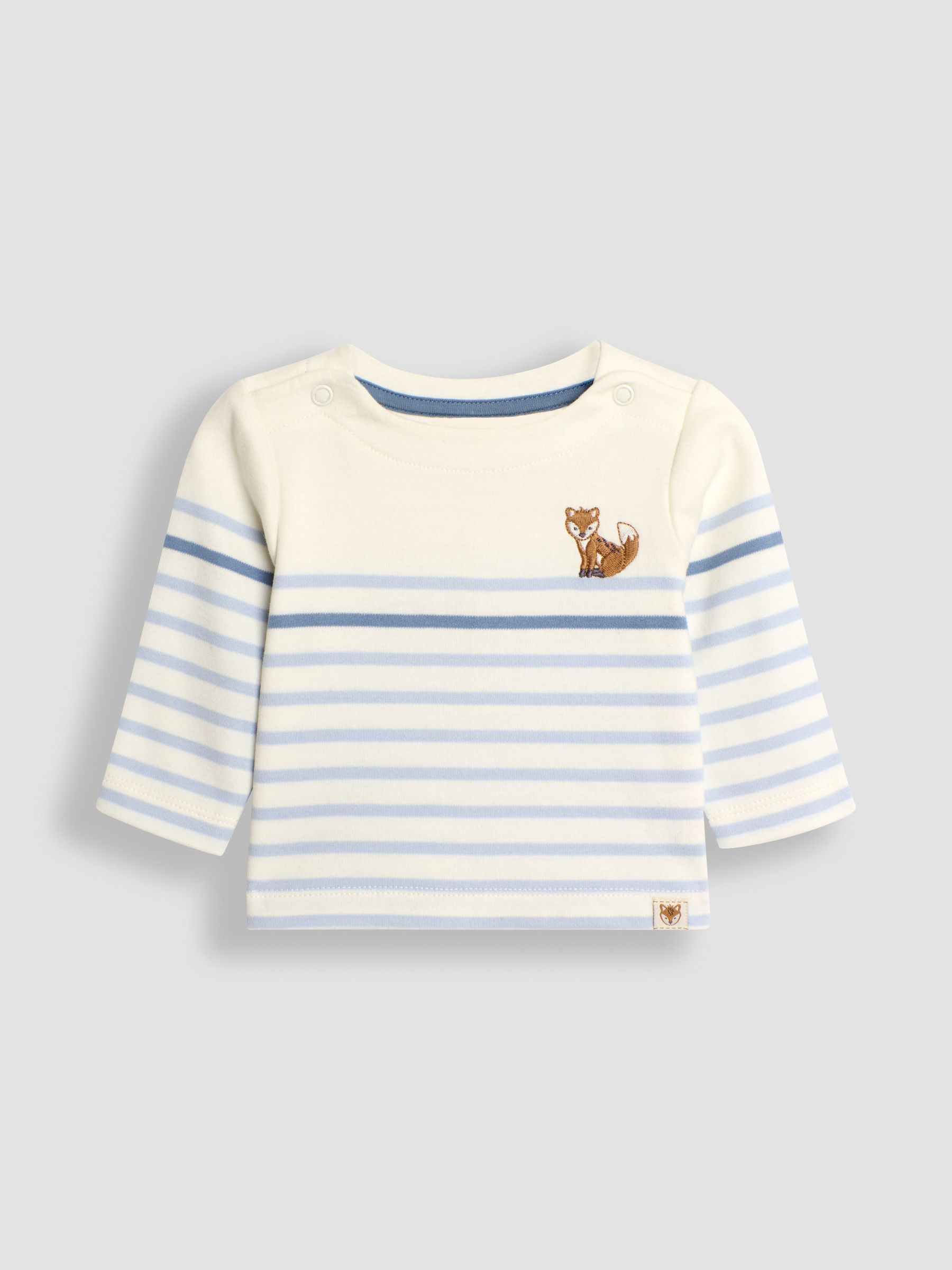 Blue Fox Embroidered Breton Top And Rib Leggings Set - Image 2 of 6