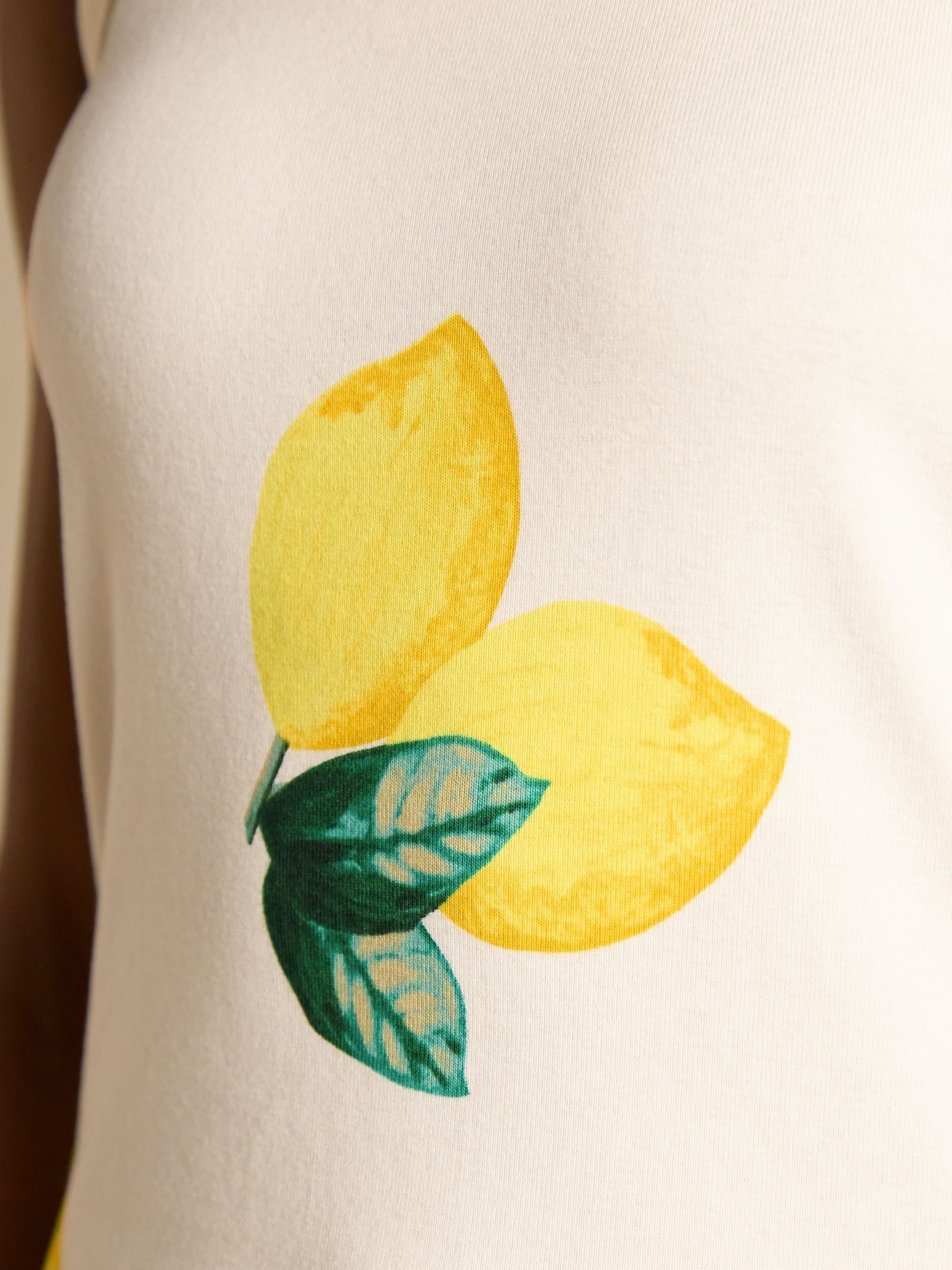 Premium Ribbed Lemon Jersey Printed Vest - Image 7 of 8