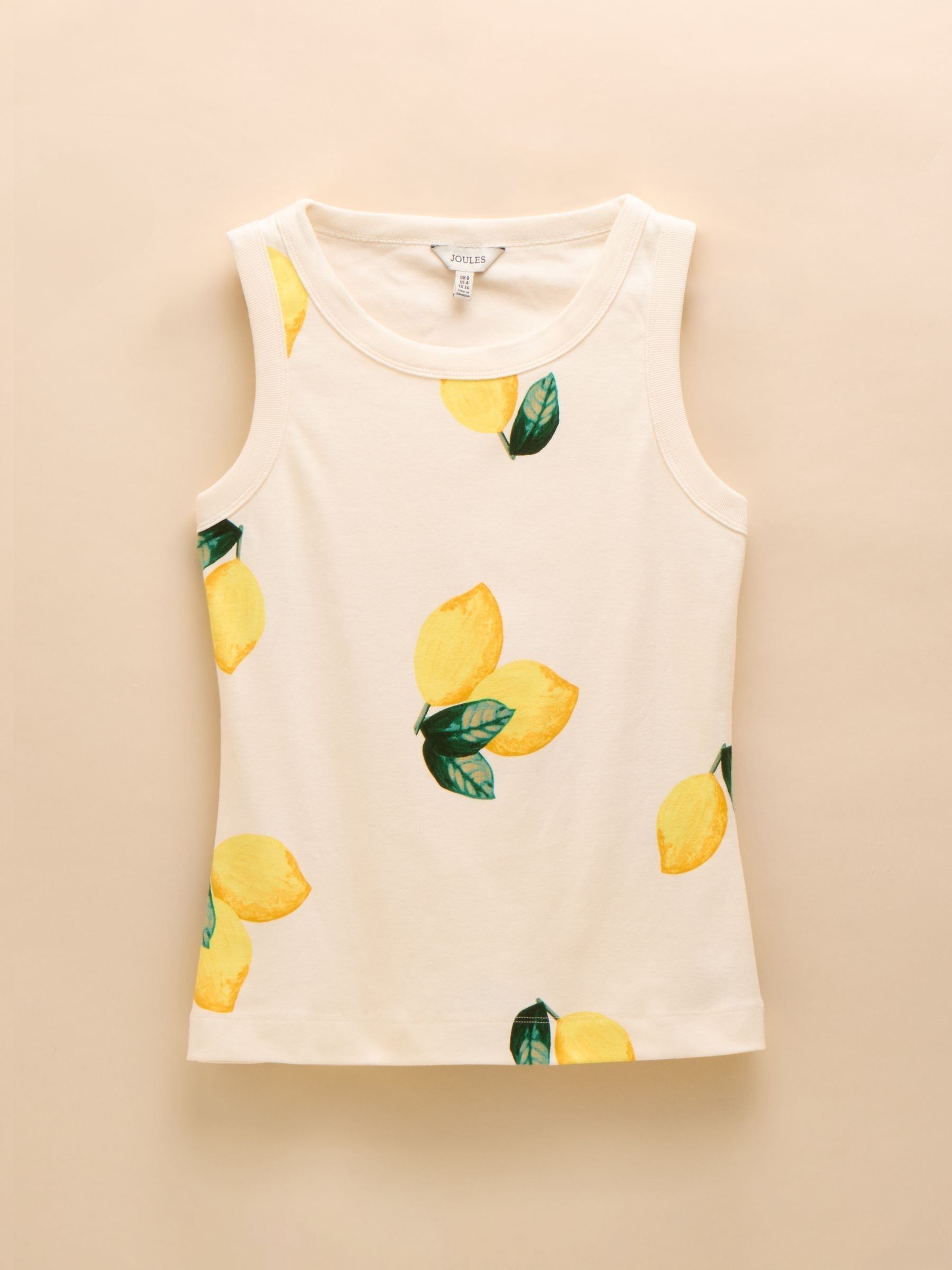 Premium Ribbed Lemon Jersey Printed Vest - Image 8 of 8