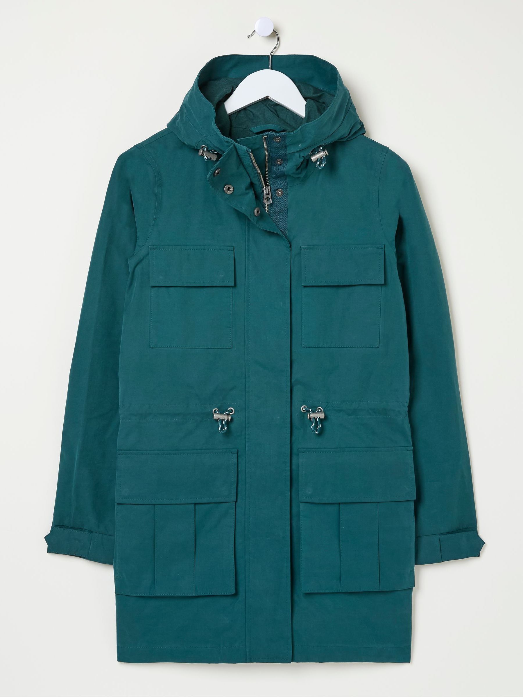 Tiegan Teal Blue Waterproof Coat - Image 6 of 6
