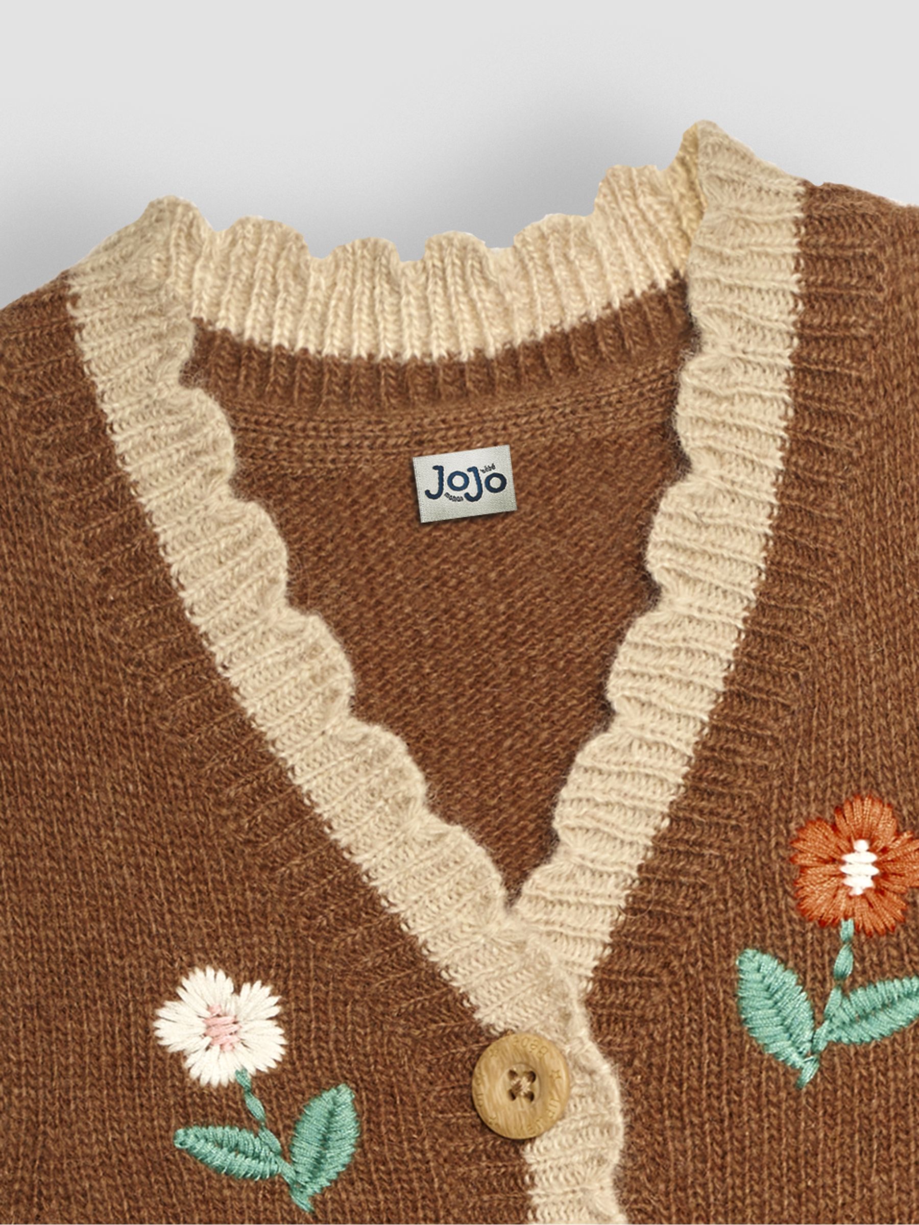 Gold Floral Crochet Knitted Waistcoat - Image 5 of 5