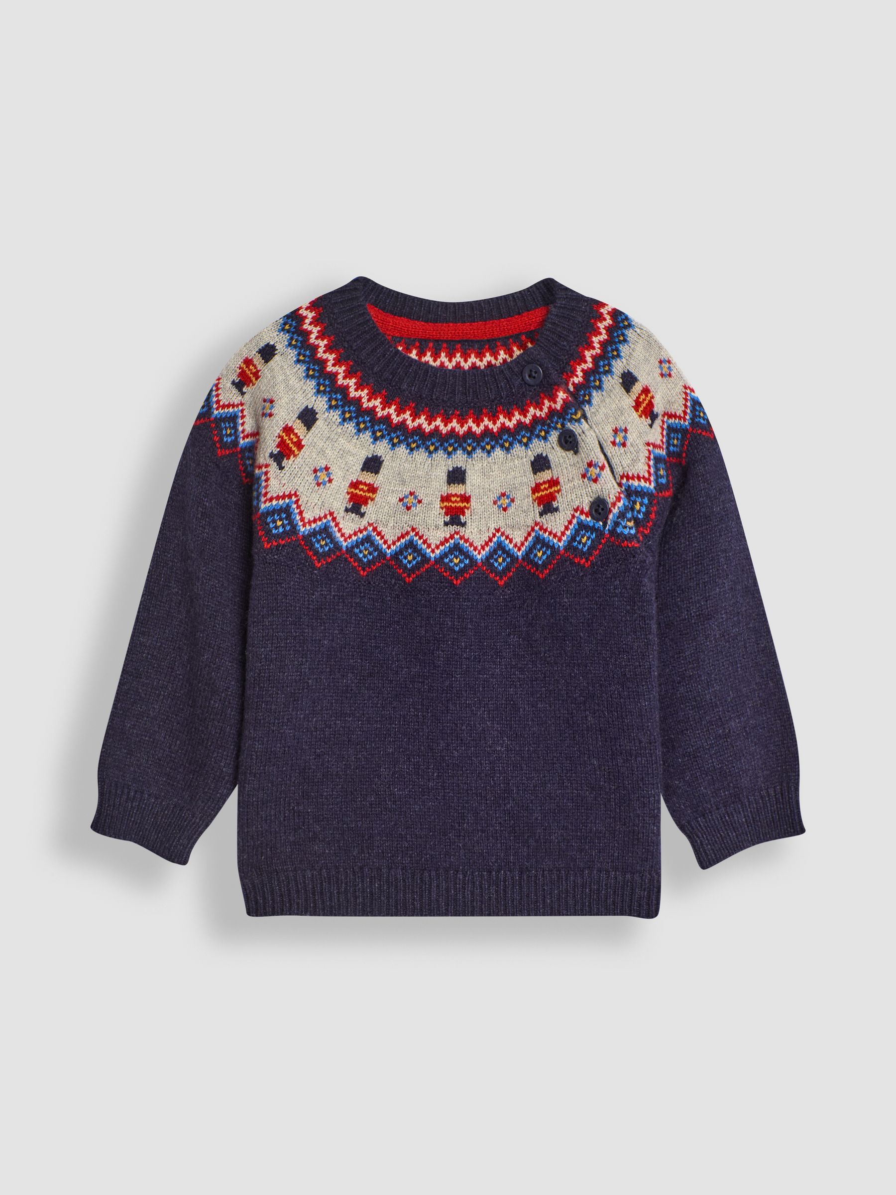 Navy Kings Guard Knit Fair Isle Jumper - Image 1 of 3
