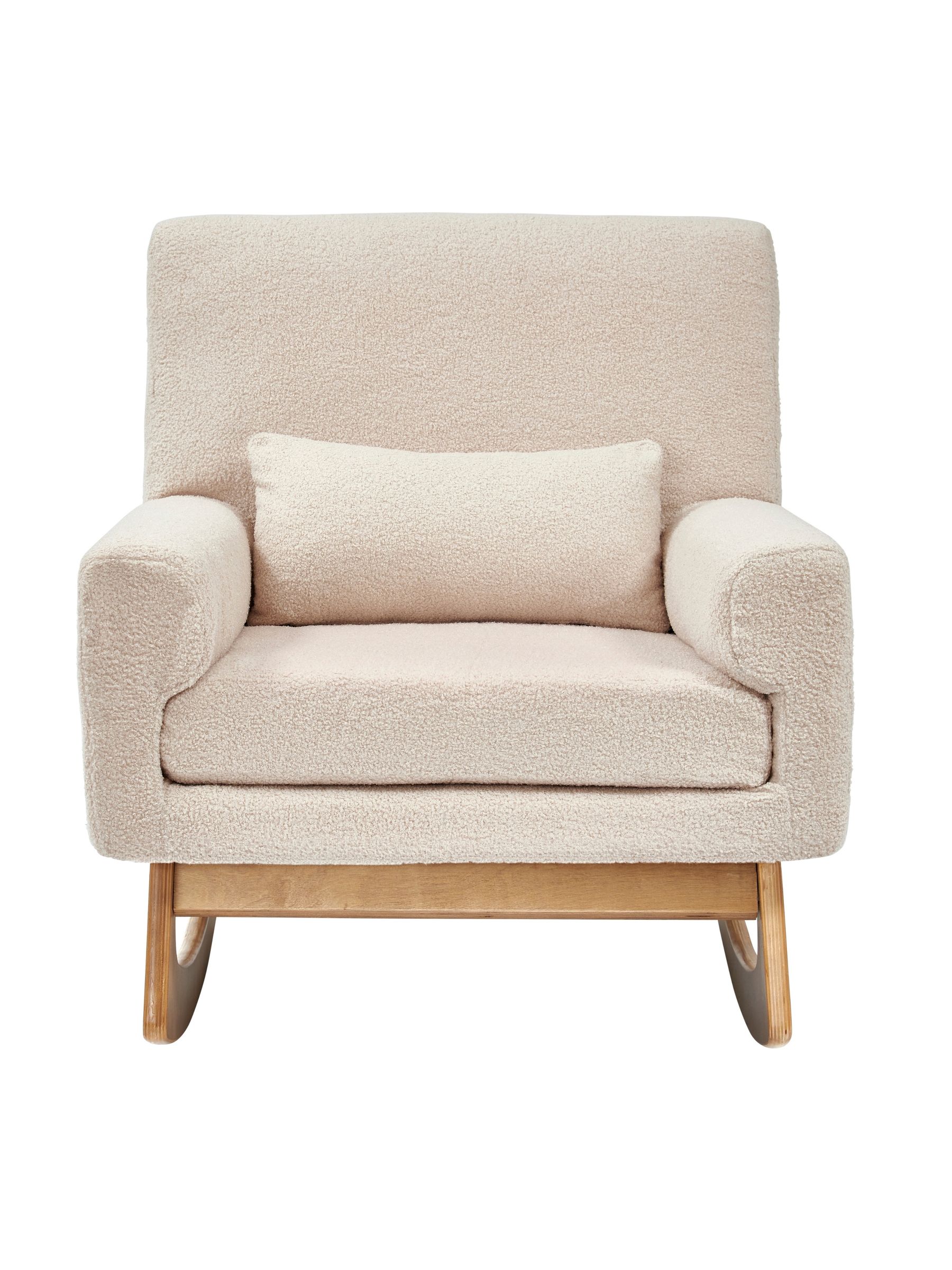 Gaia Baby Biscuit Serena Nursing Rocking Chair with Oak Legs and Footstool - Image 3 of 5