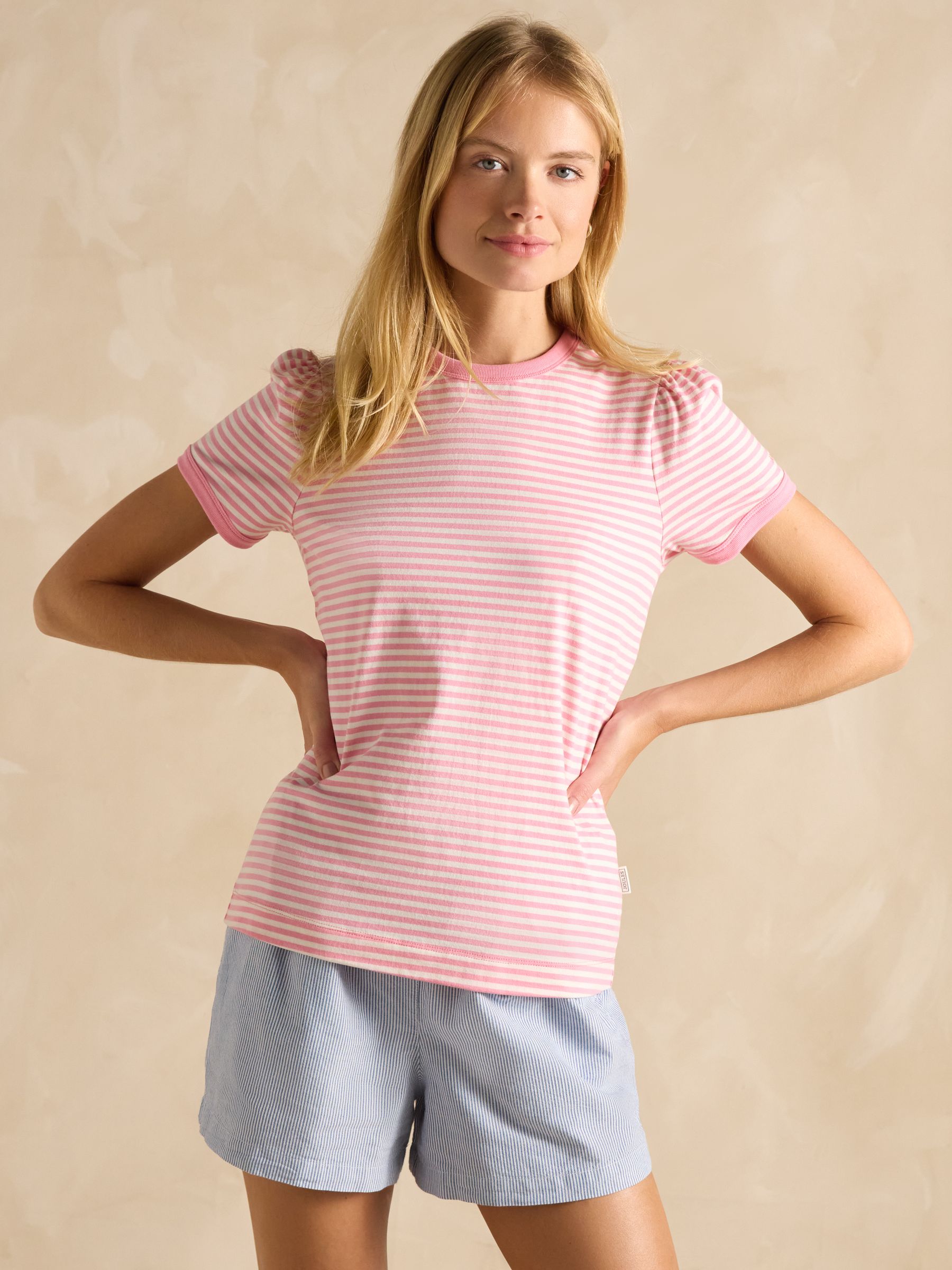 Erin Pink Short Sleeve Striped T-Shirt - Image 1 of 7