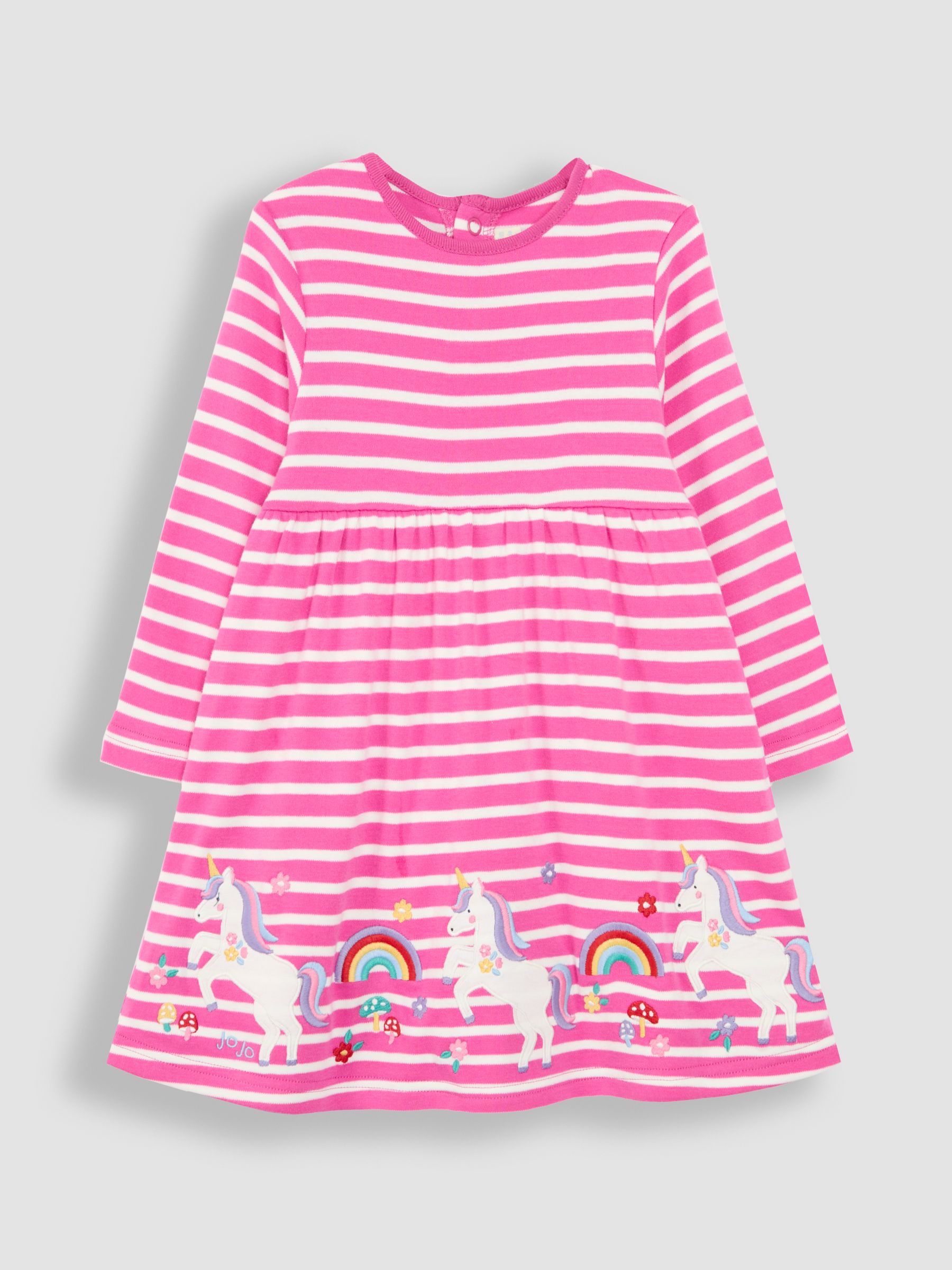 Fuchsia Pink Unicorn Appliqué Dress - Image 1 of 4