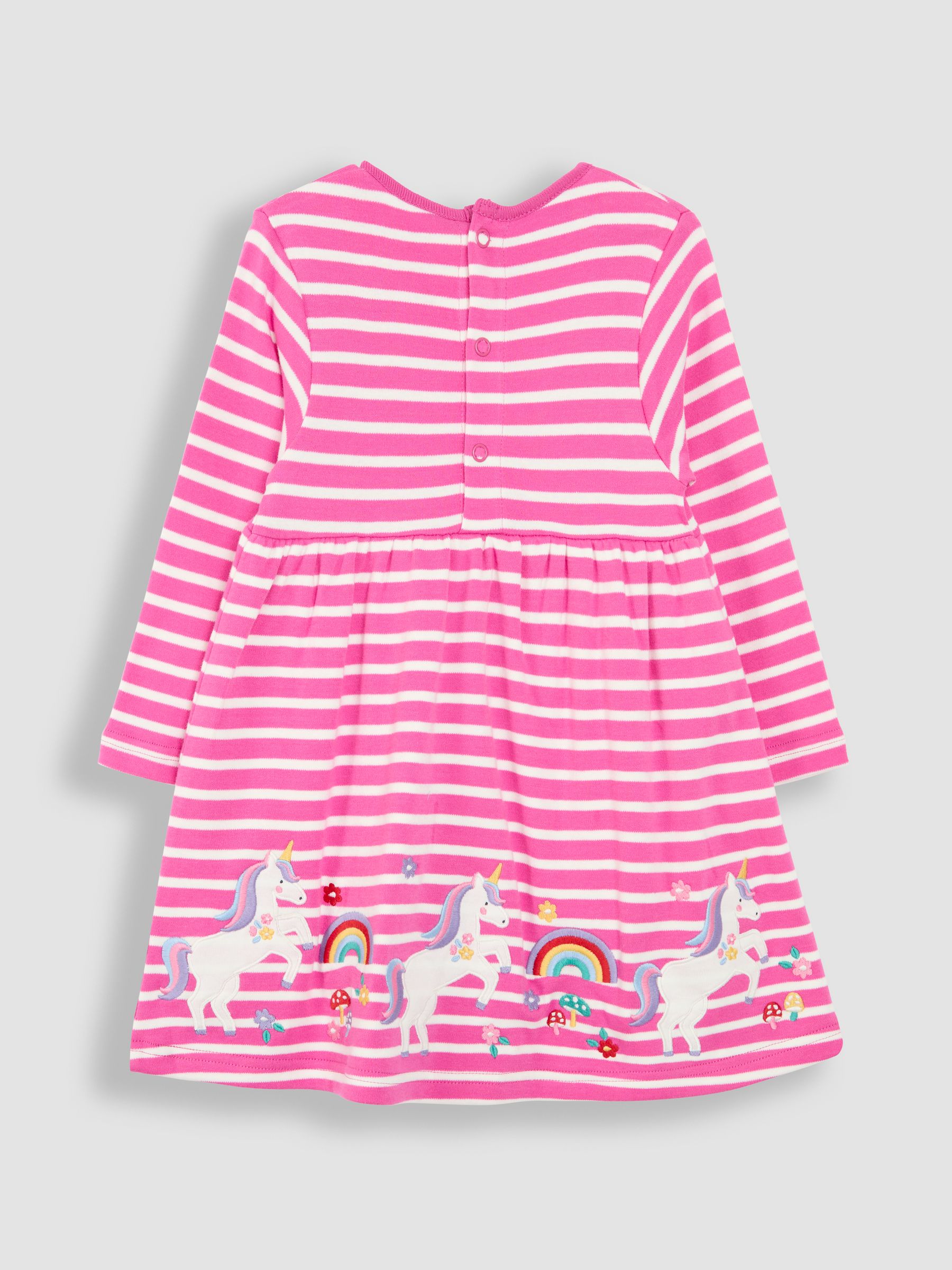 Fuchsia Pink Unicorn Appliqué Dress - Image 2 of 4