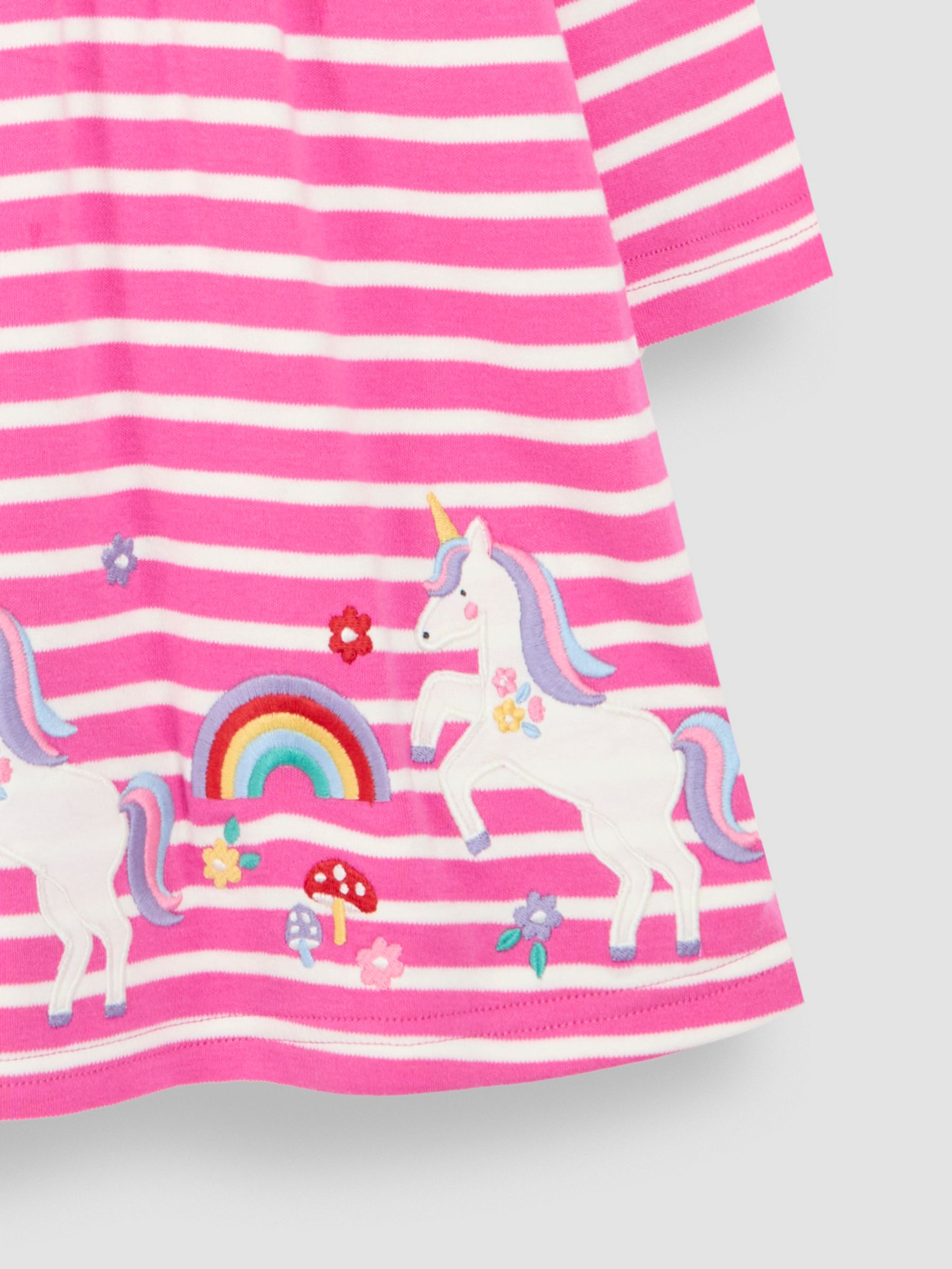 Fuchsia Pink Unicorn Appliqué Dress - Image 4 of 4