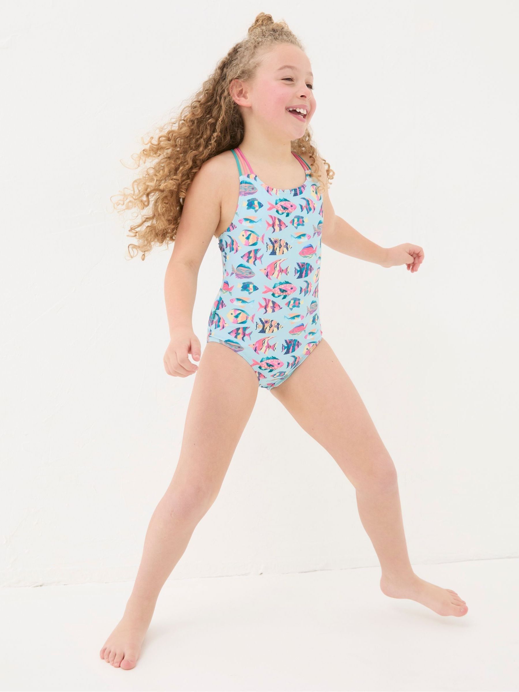 Blue Tropical Fish Swimsuit - Image 3 of 5