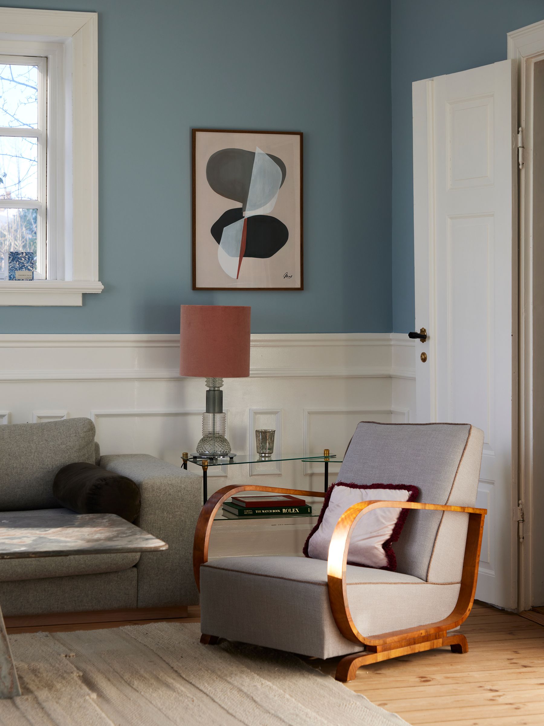 Paper Collective Grey Composition 01 Framed Wall Art Print in Dark Oak Frame - Image 2 of 4