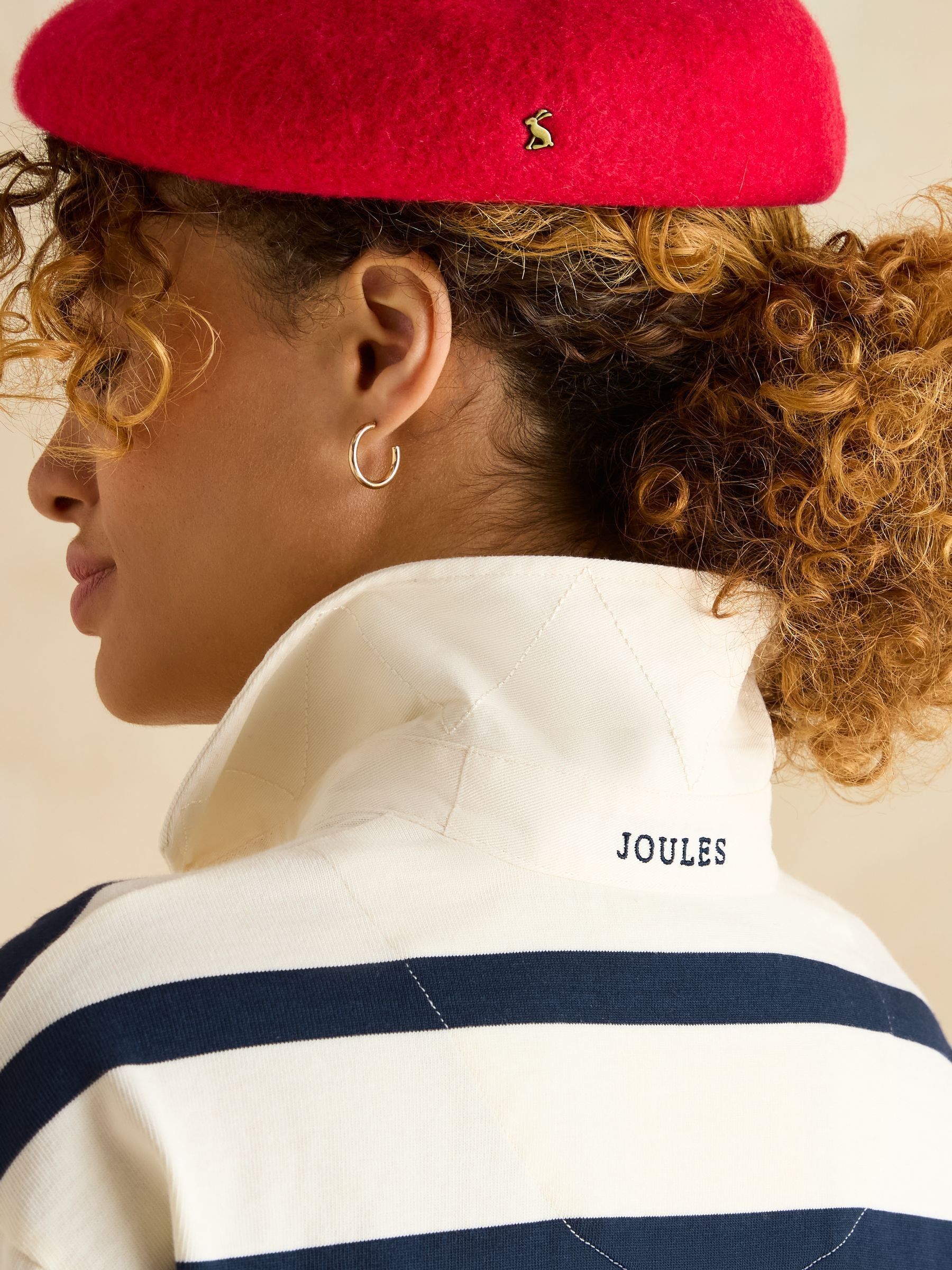 Lara Navy Boxy Fit Rugby Shirt - Image 6 of 10