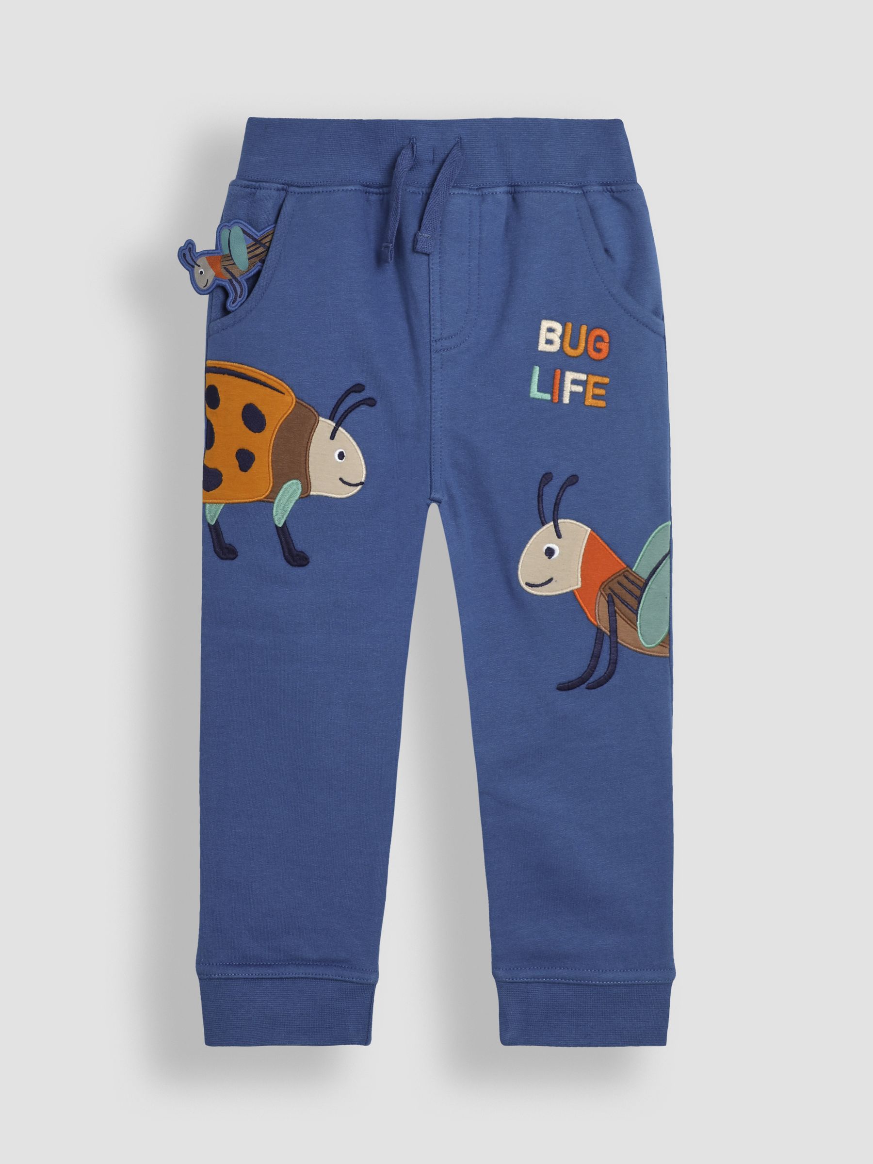 Denim Blue Bug Appliqué Pet in Pocket Joggers - Image 3 of 4