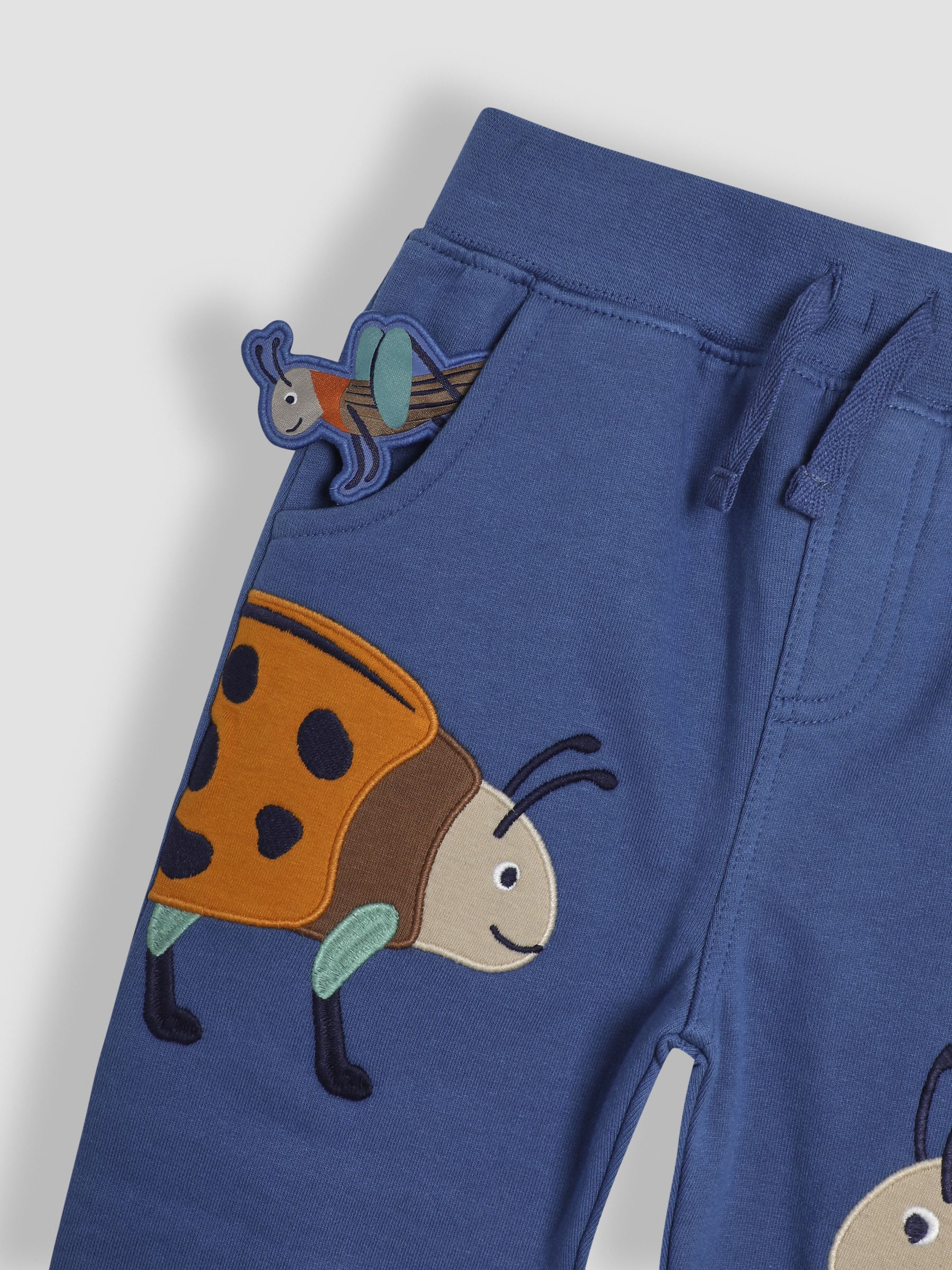 Denim Blue Bug Appliqué Pet in Pocket Joggers - Image 4 of 4