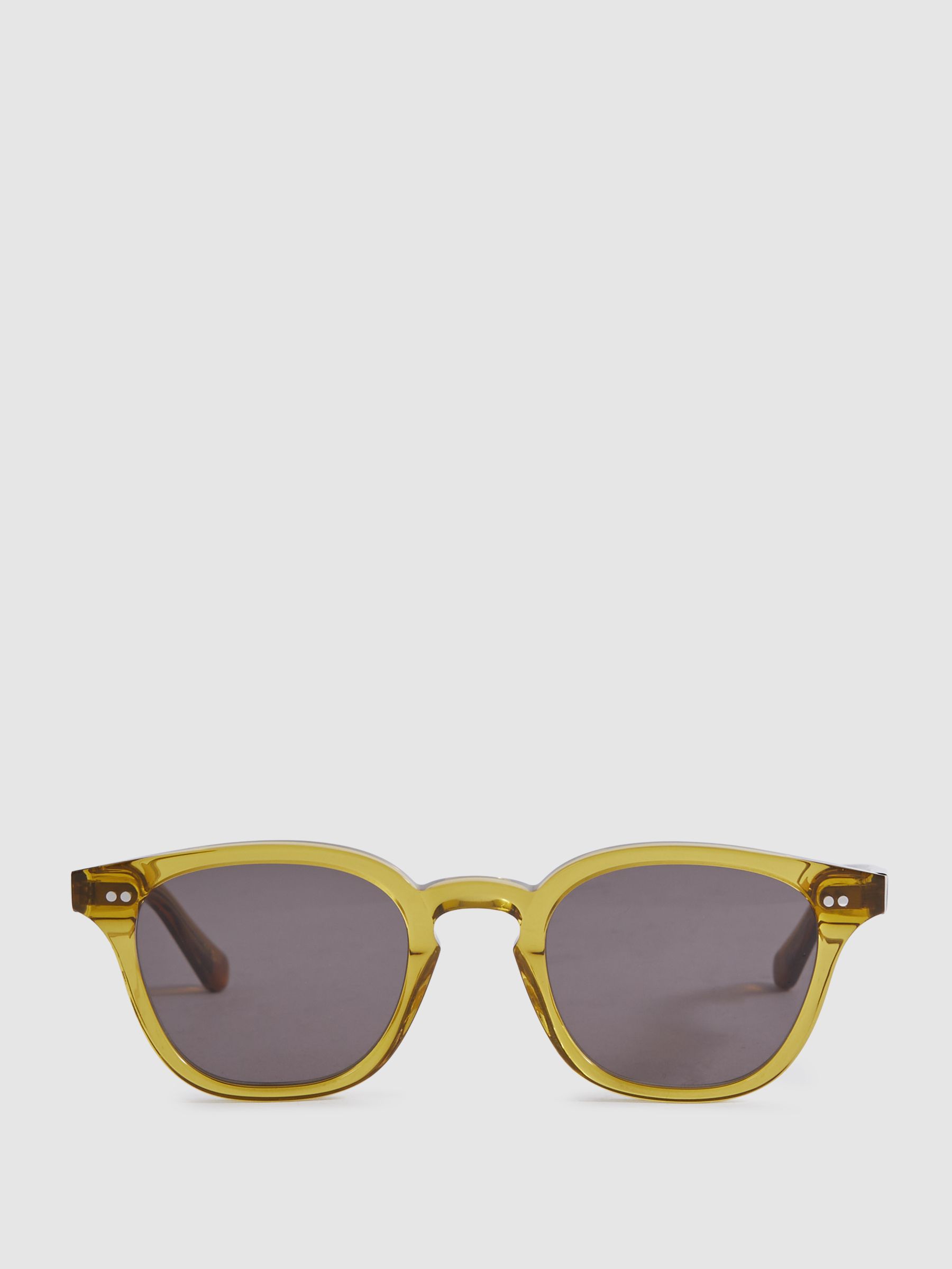 Monokel Eyewear Round Sunglasses in Amber - Image 1 of 3