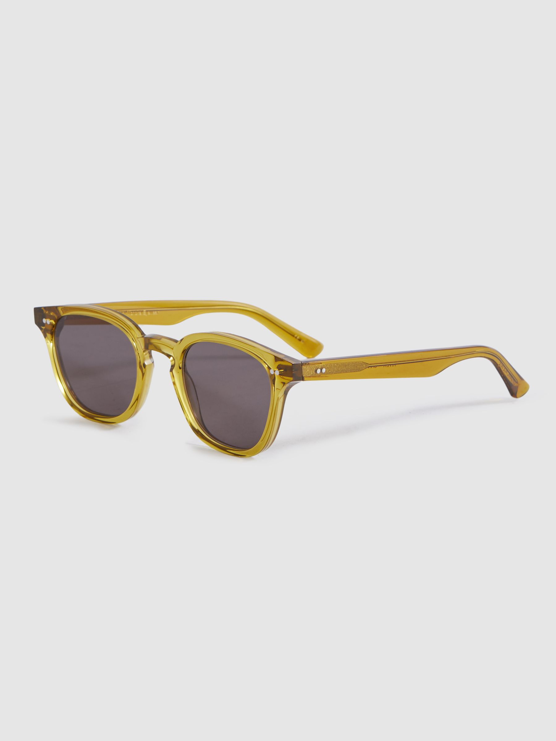 Monokel Eyewear Round Sunglasses in Amber - Image 2 of 3
