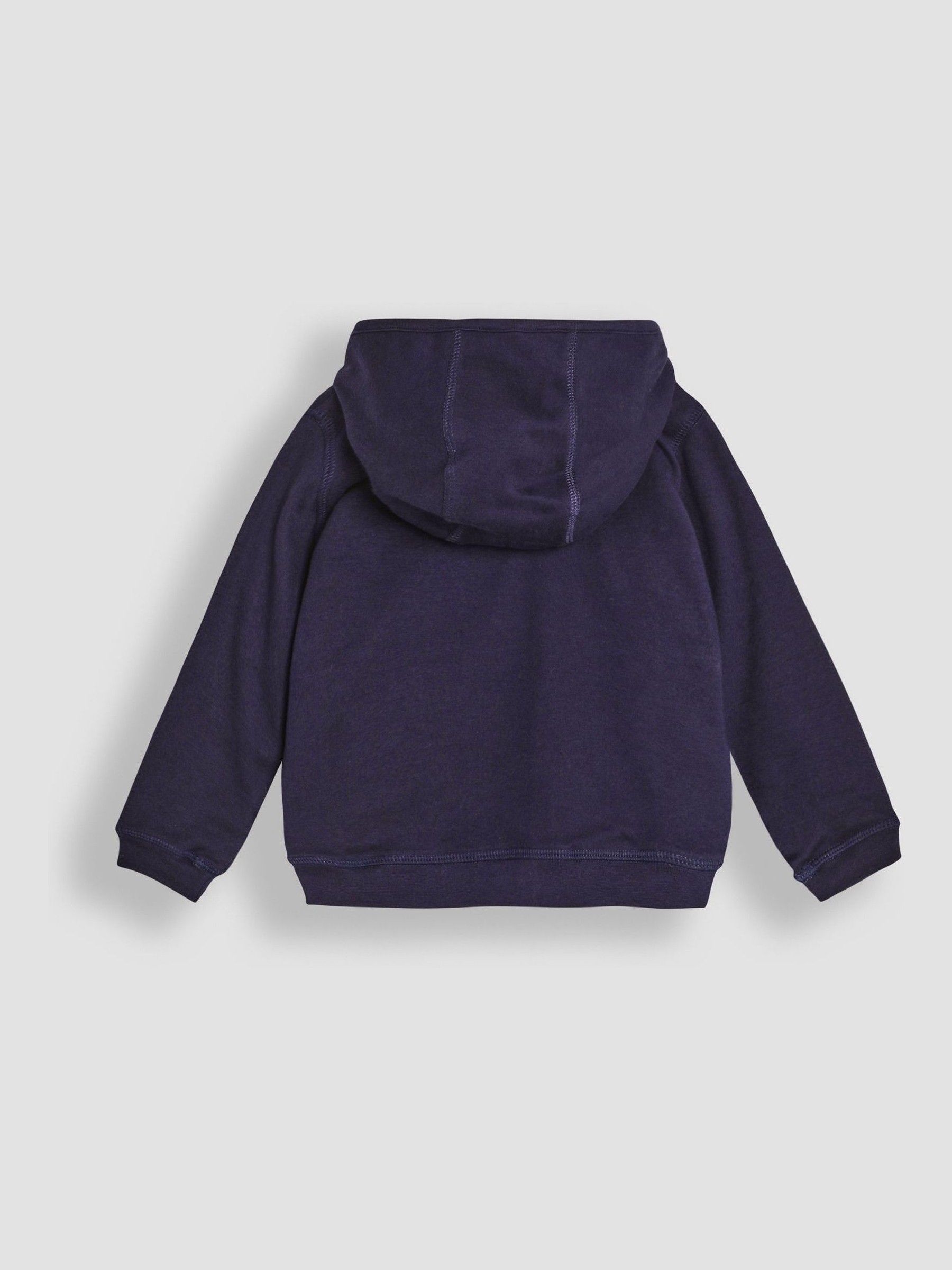 Navy Blue & Green Tractor & Trailer Tractor and Trailer Applique Reversible Hoodie - Image 3 of 8