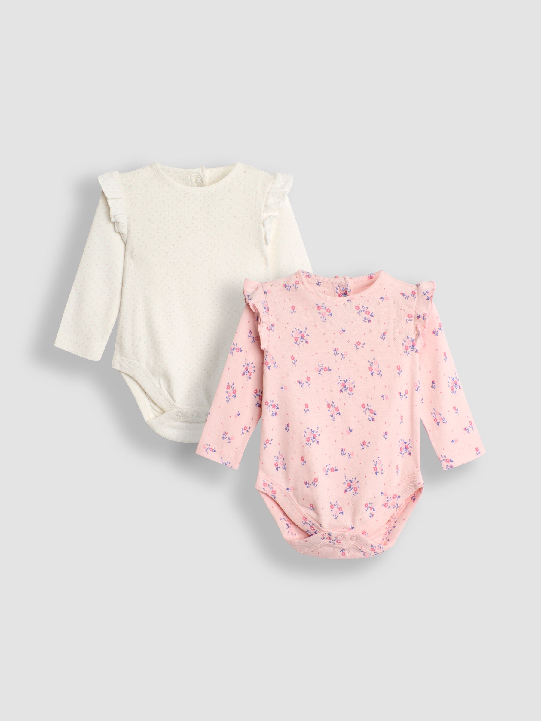 Cream Floral Pointelle Bodies 2 Pack - Image 1 of 5