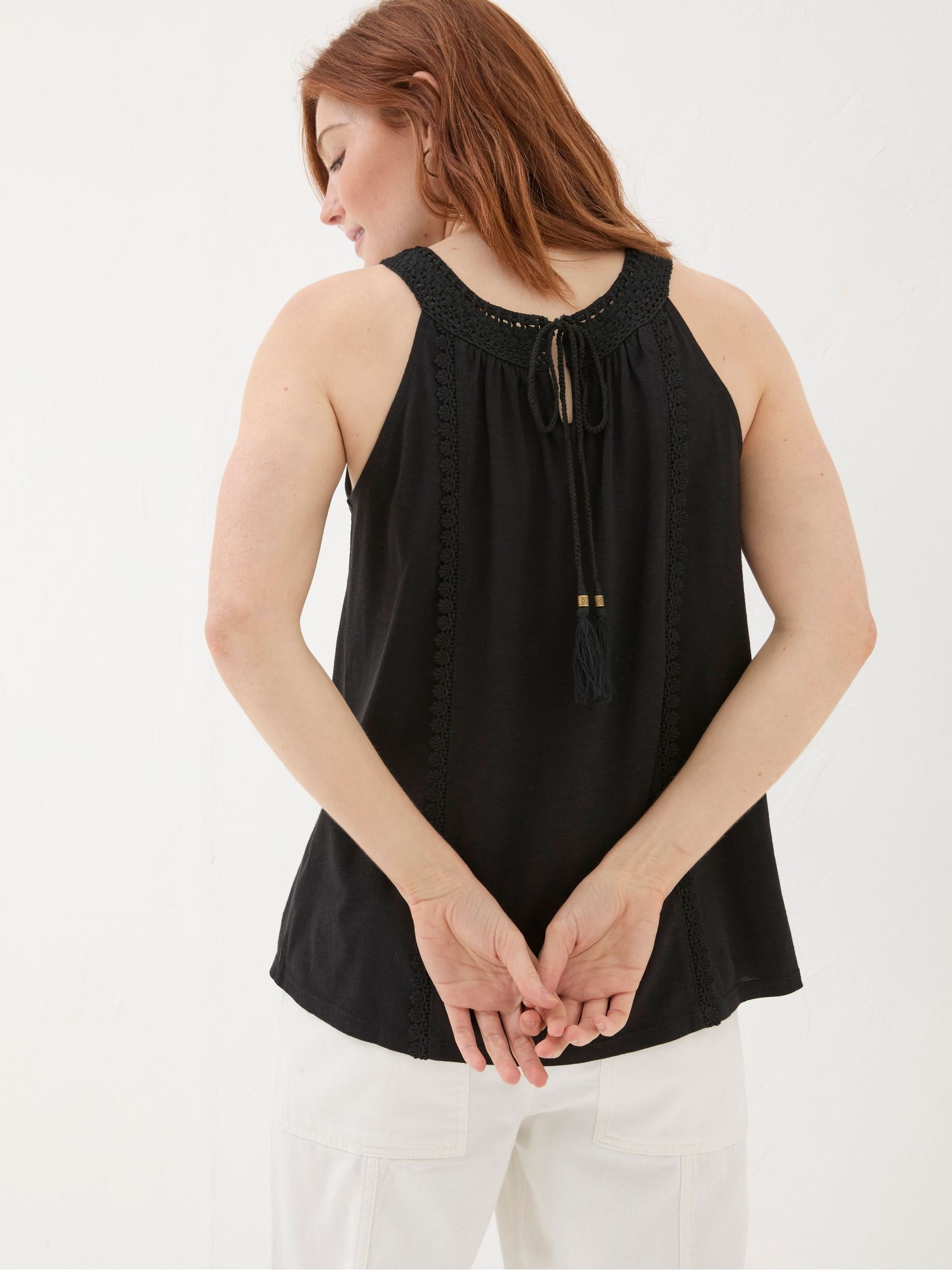 Nancy Black Crochet Vest - Image 2 of 5