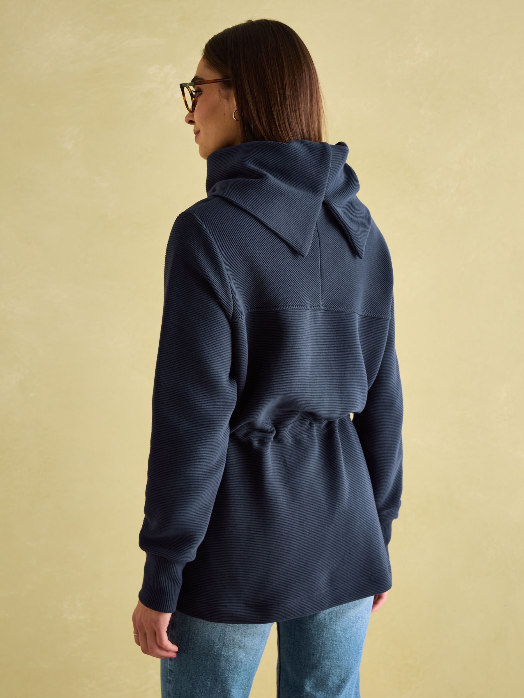 Willow Navy Cowl Neck Sweatshirt - Image 2 of 7