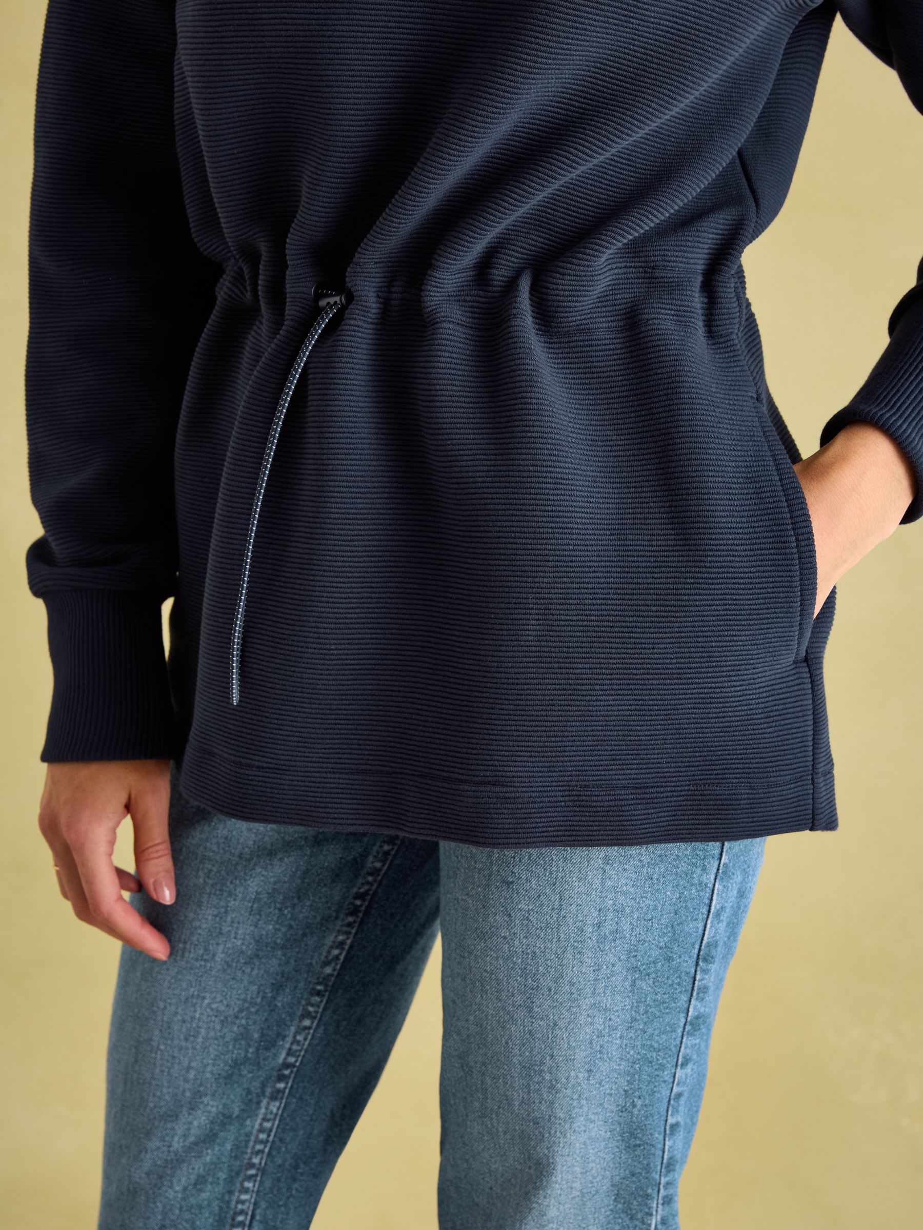Willow Navy Cowl Neck Sweatshirt - Image 4 of 7