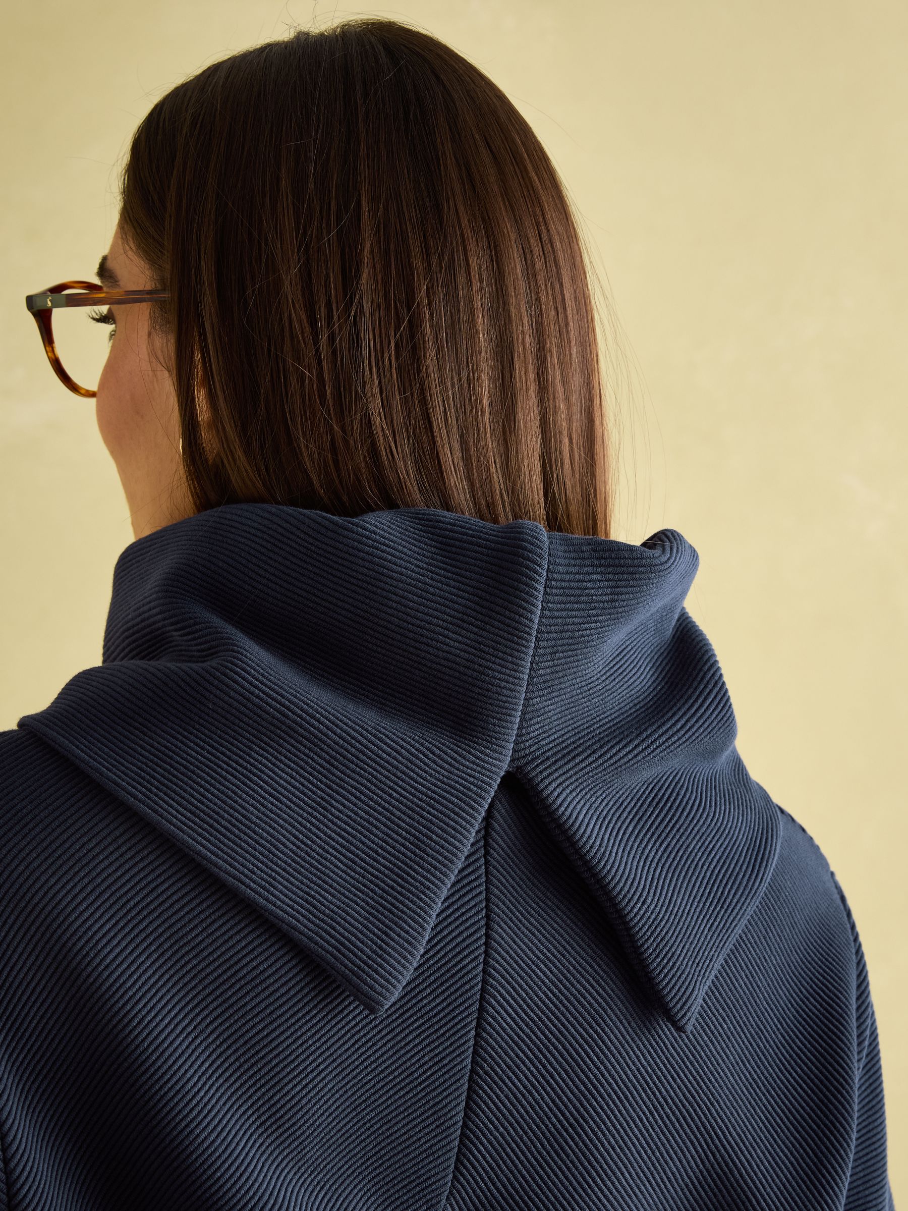 Willow Navy Cowl Neck Sweatshirt - Image 6 of 7