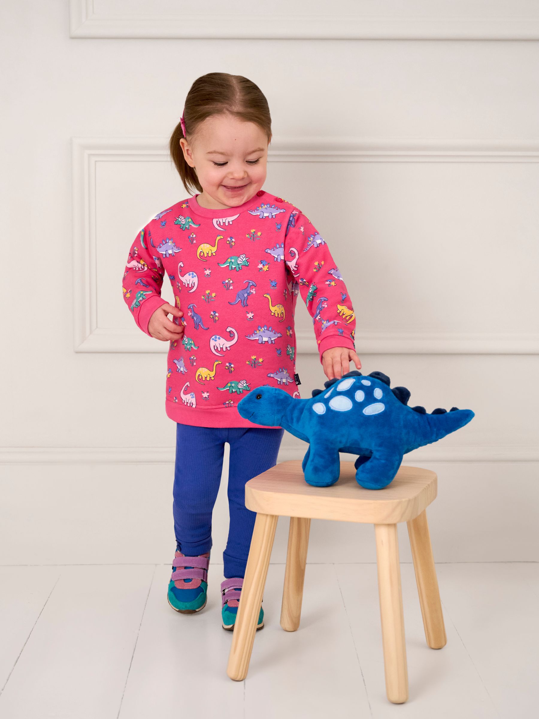 Pink Dino Sweatshirt And Leggings Set - Image 3 of 9