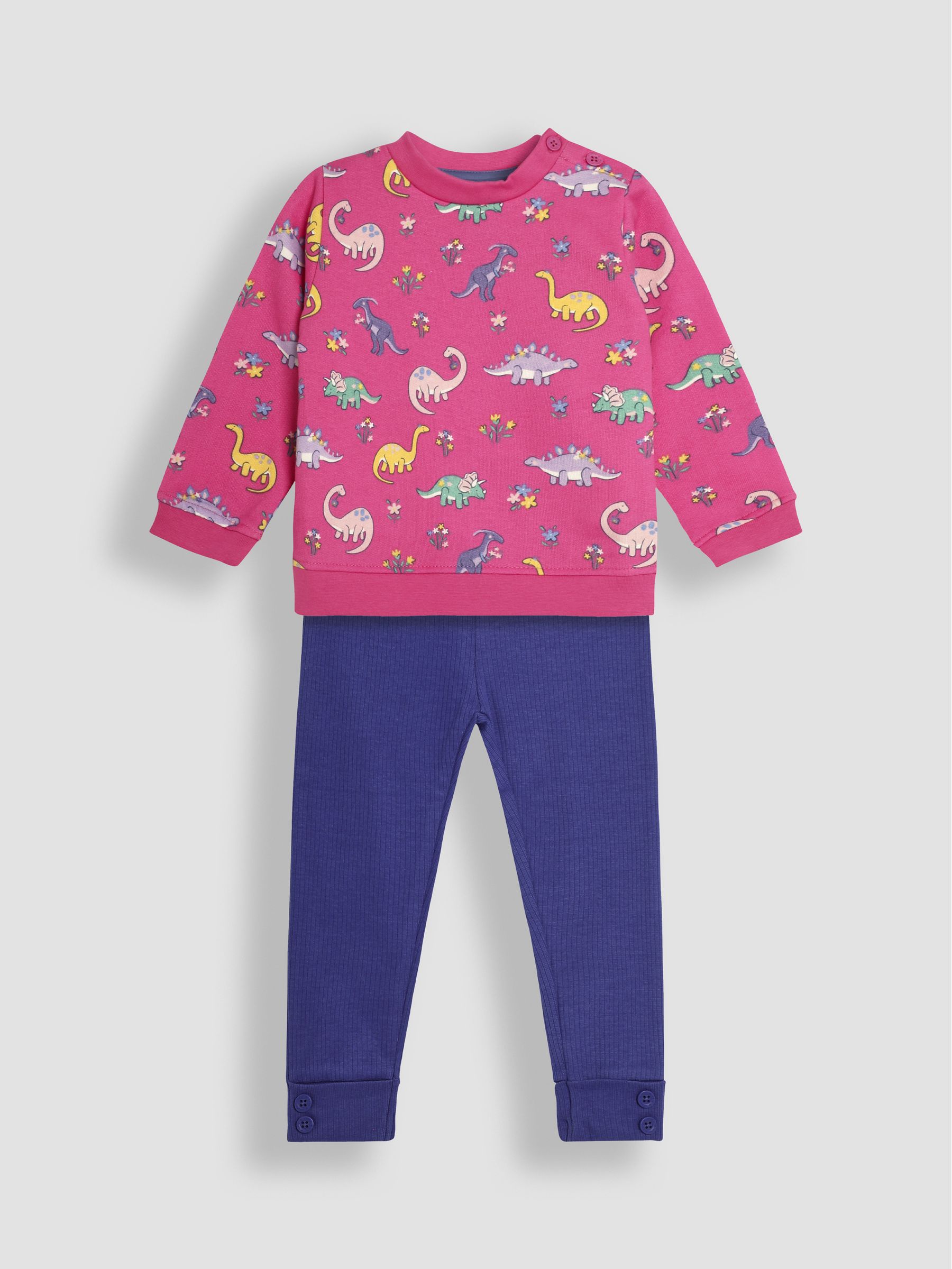 Pink Dino Sweatshirt And Leggings Set - Image 4 of 9