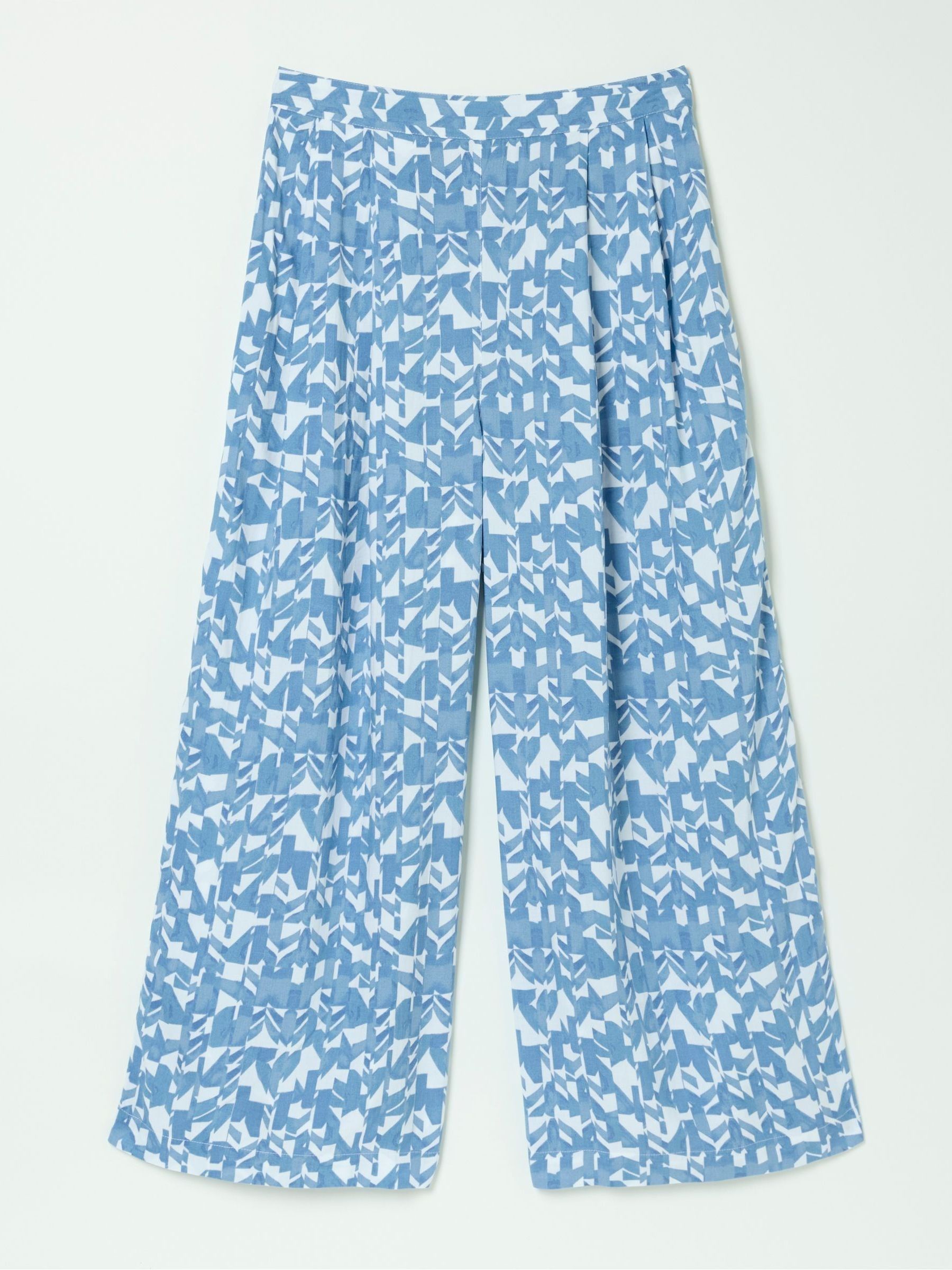Shirwell Blue Med Geo Cropped Trousers - Image 5 of 5