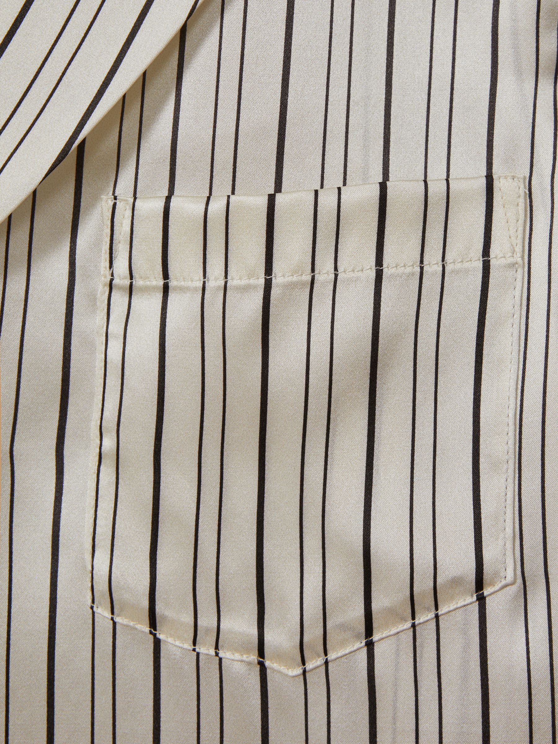 Paige Capriana Silk Striped Shirt in White/Black - Image 5 of 5